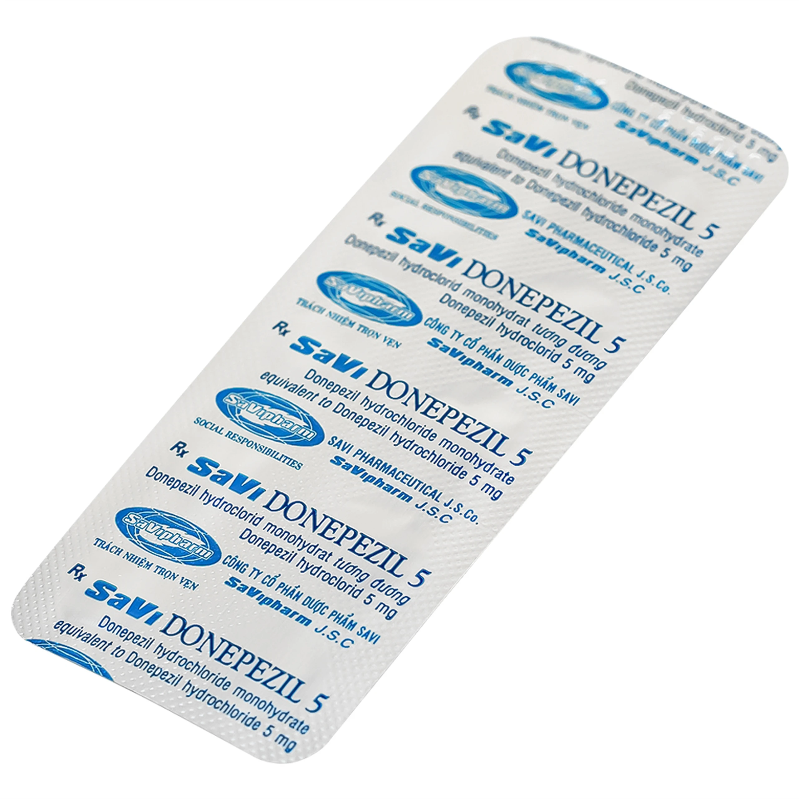 Thuốc Savi Donepezil 5 Savi điều trị triệu chứng suy giảm trí nhớ (3 vỉ x 10 viên) 8
