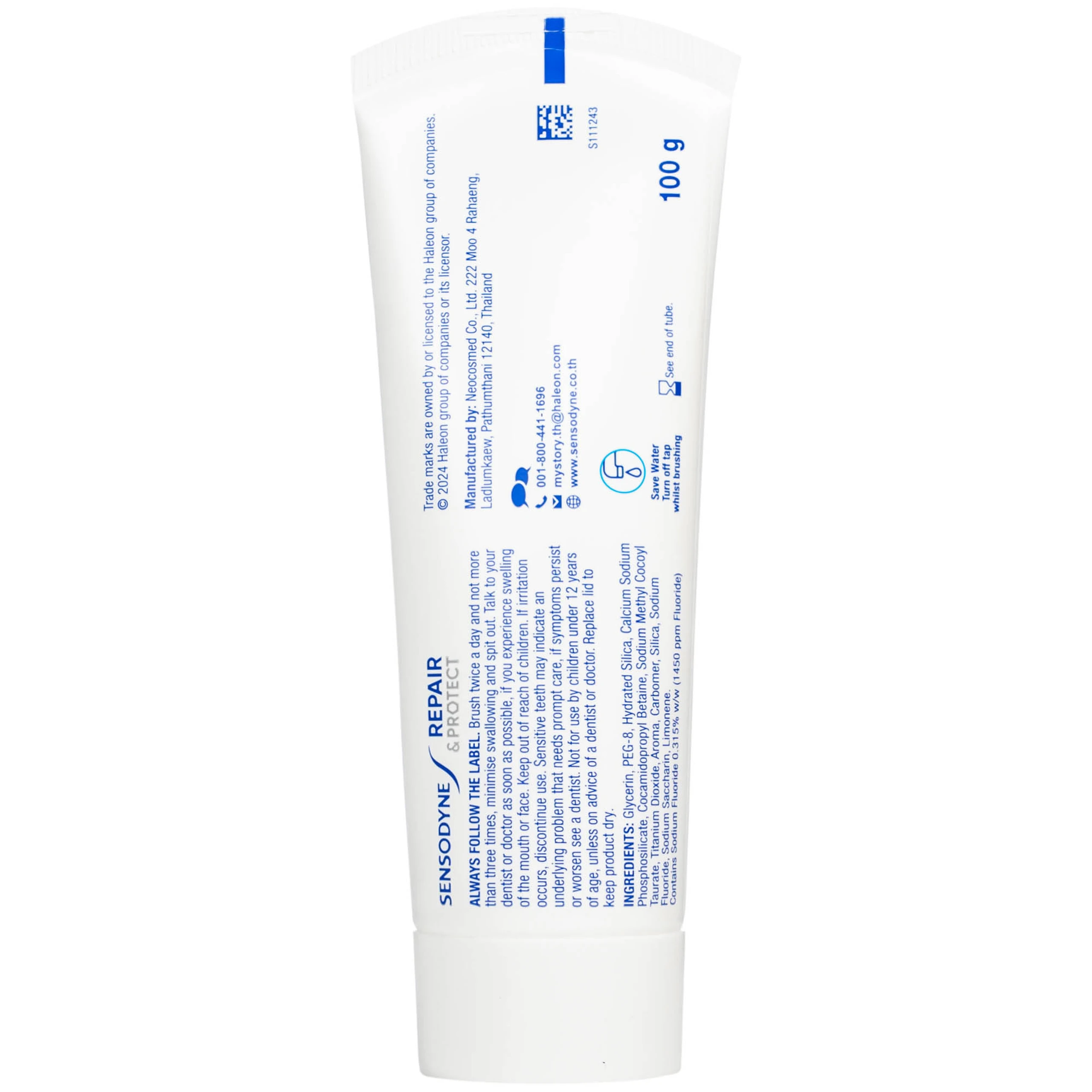 Kem đánh răng Sensodyne Repair And Protect Deep Repair Whitening giảm ê buốt răng, cơ chế phục hồi sâu (100g)