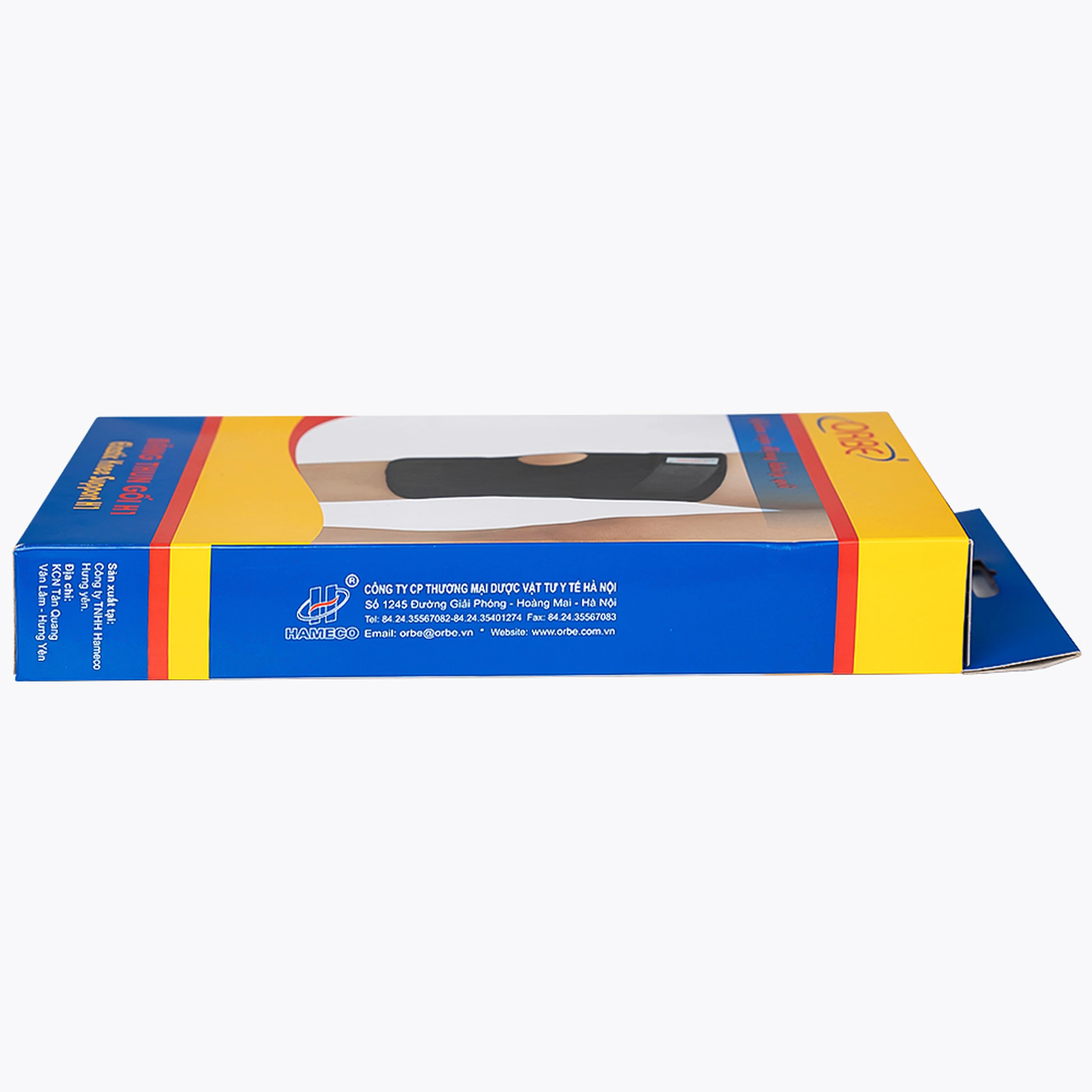 Băng thun gối Orbe h1 màu đen size s/m hỗ trợ vận động khi chơi thể thao