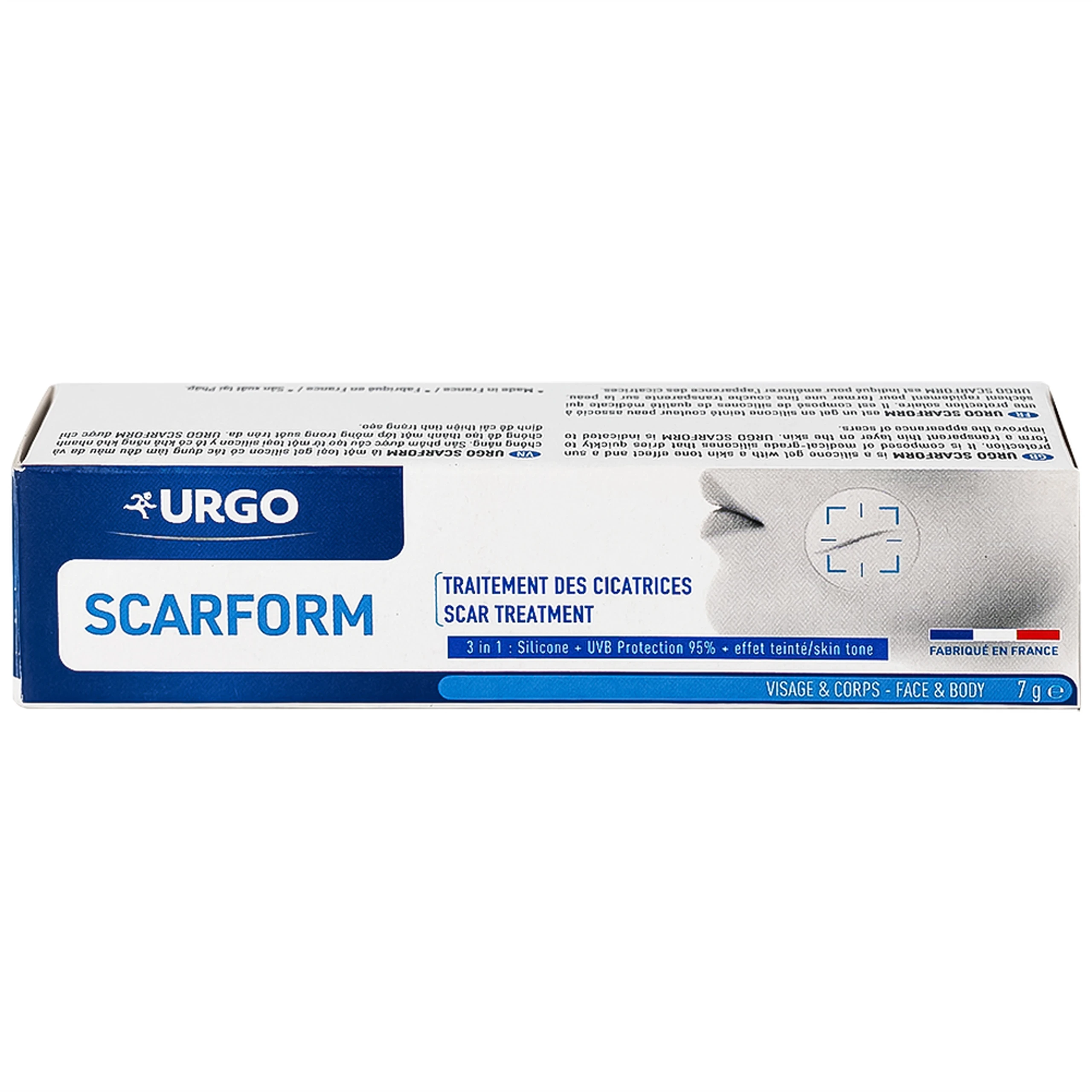 Kem bôi sẹo Urgo Scarform 7g hỗ trợ điều trị sẹo phì đại, sẹo lồi & mờ thâm