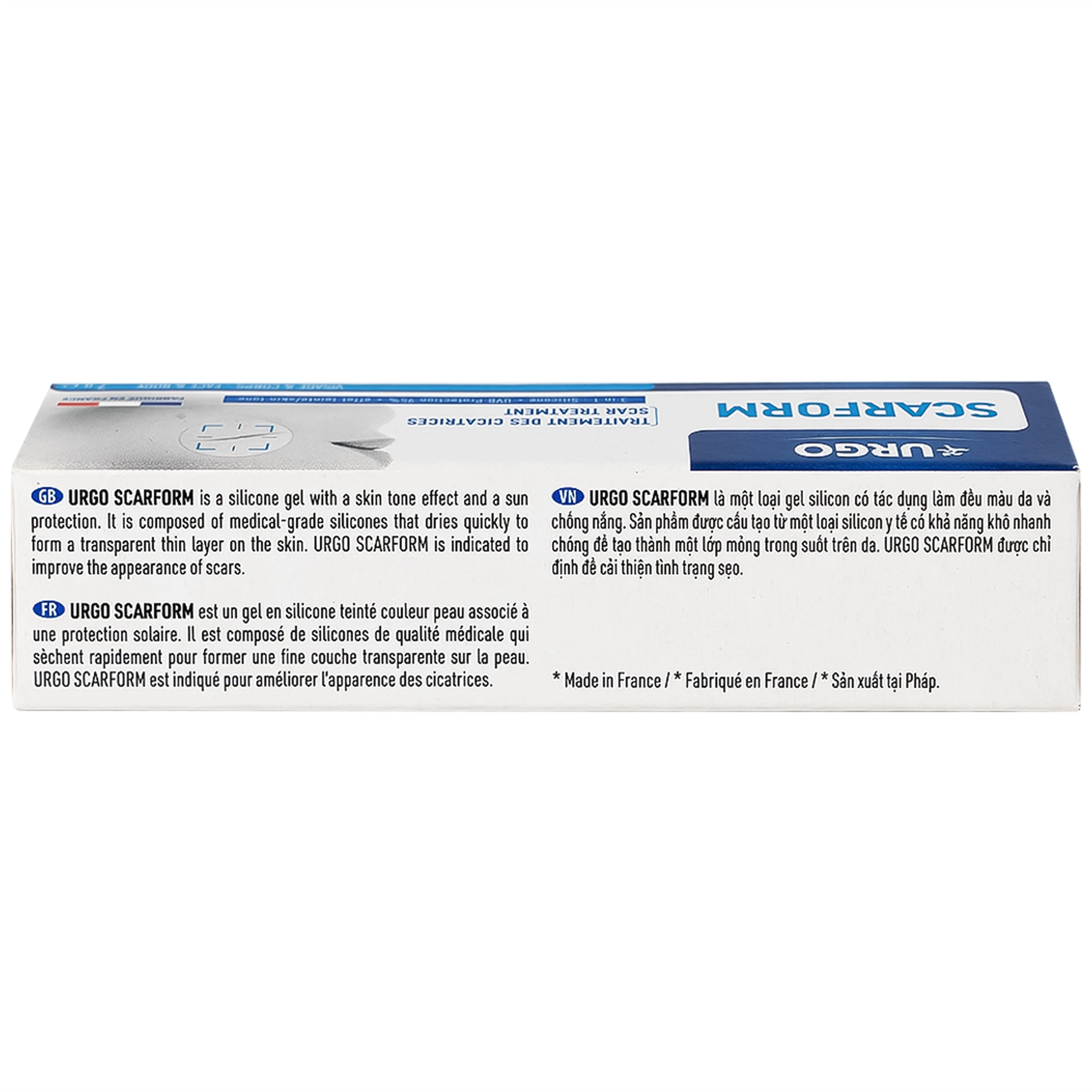 Kem bôi sẹo Urgo Scarform 7g hỗ trợ điều trị sẹo phì đại, sẹo lồi & mờ thâm