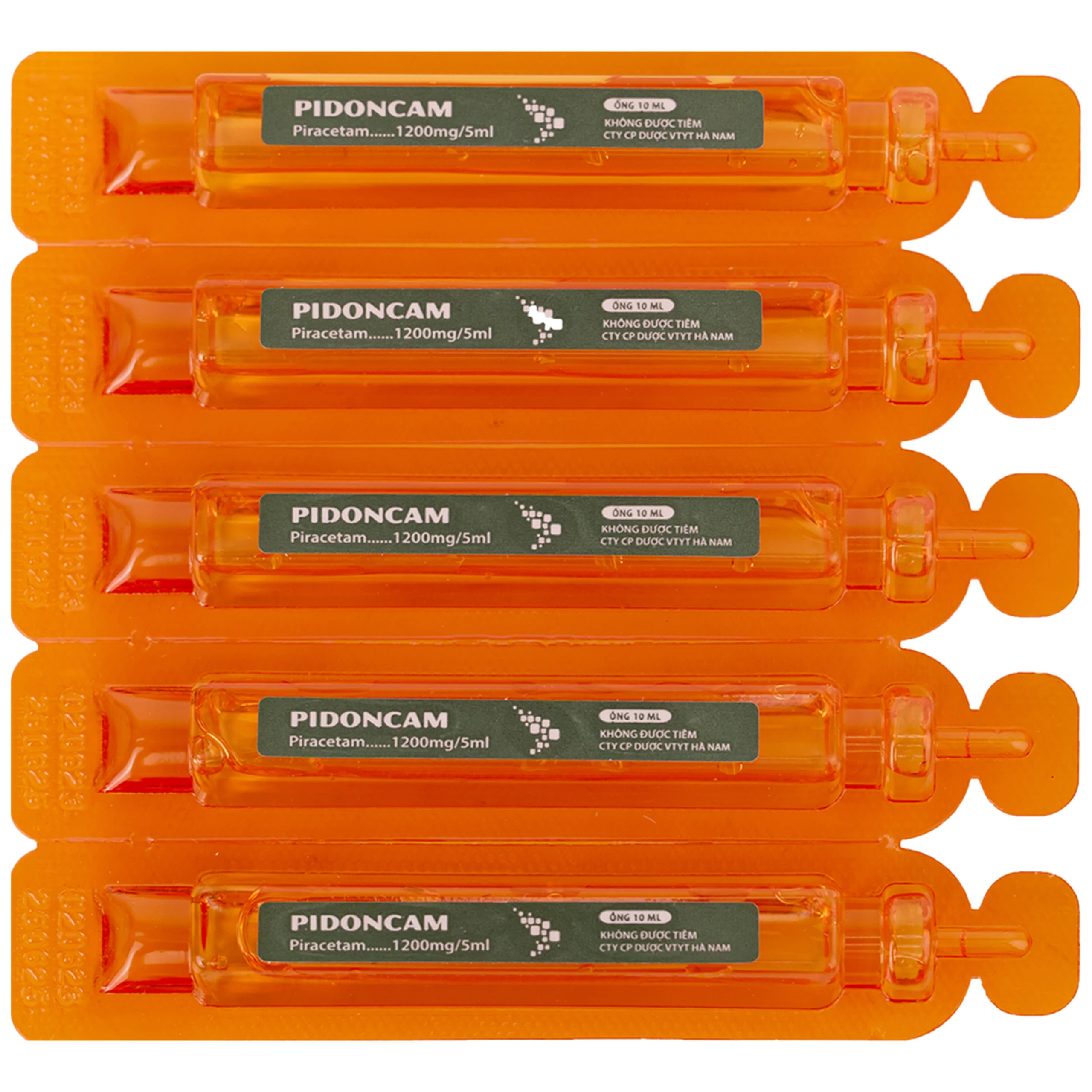 Thuốc Pidoncam 1200mg/5ml Hà Nam điều trị triệu chứng chóng mặt, suy giảm trí nhớ (20 ống x 10ml)