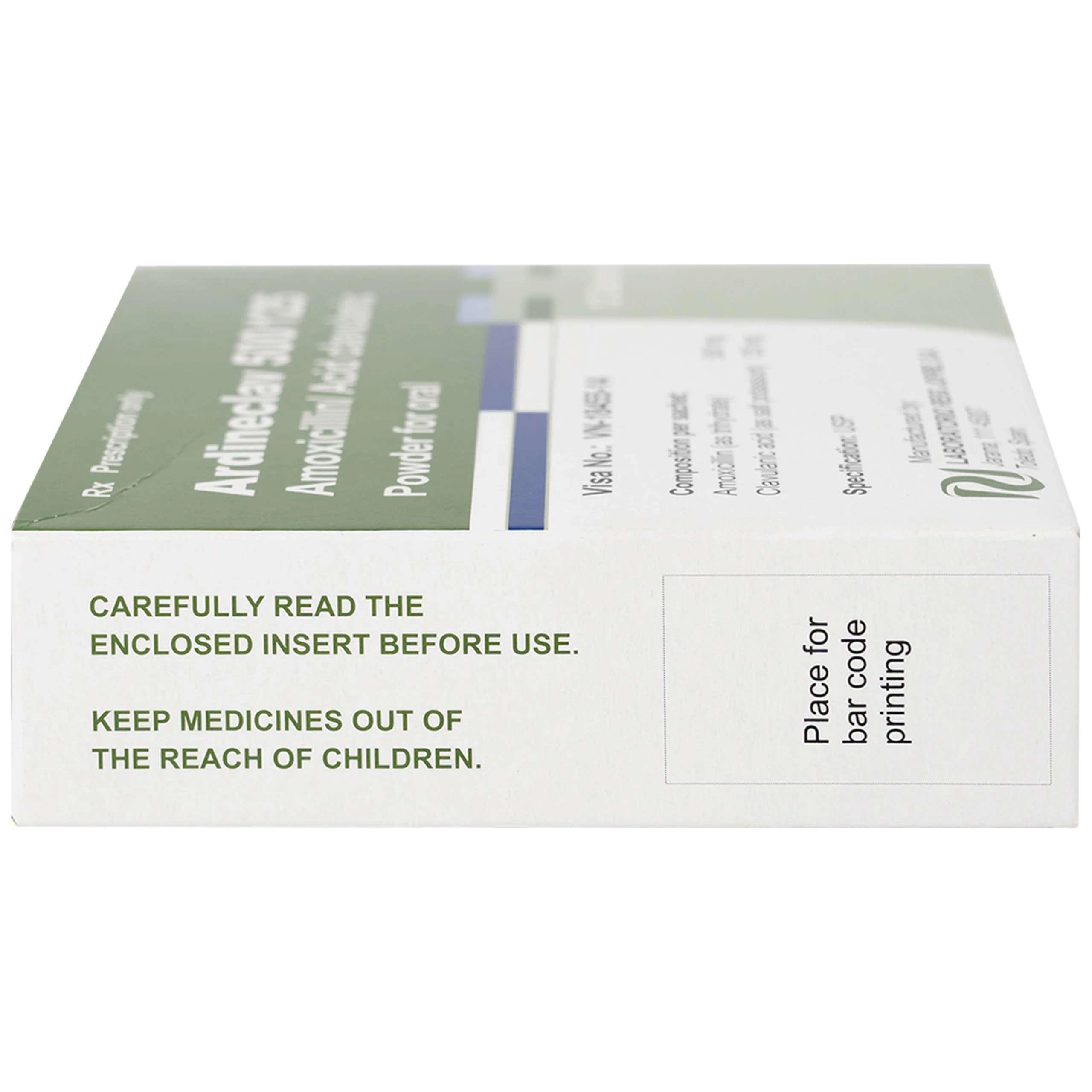 Bột pha hỗn dịch uống Ardineclav 500/125 Laboratorio Reig Jofre điều trị ngắn ngày nhiễm khuẩn (12 gói)