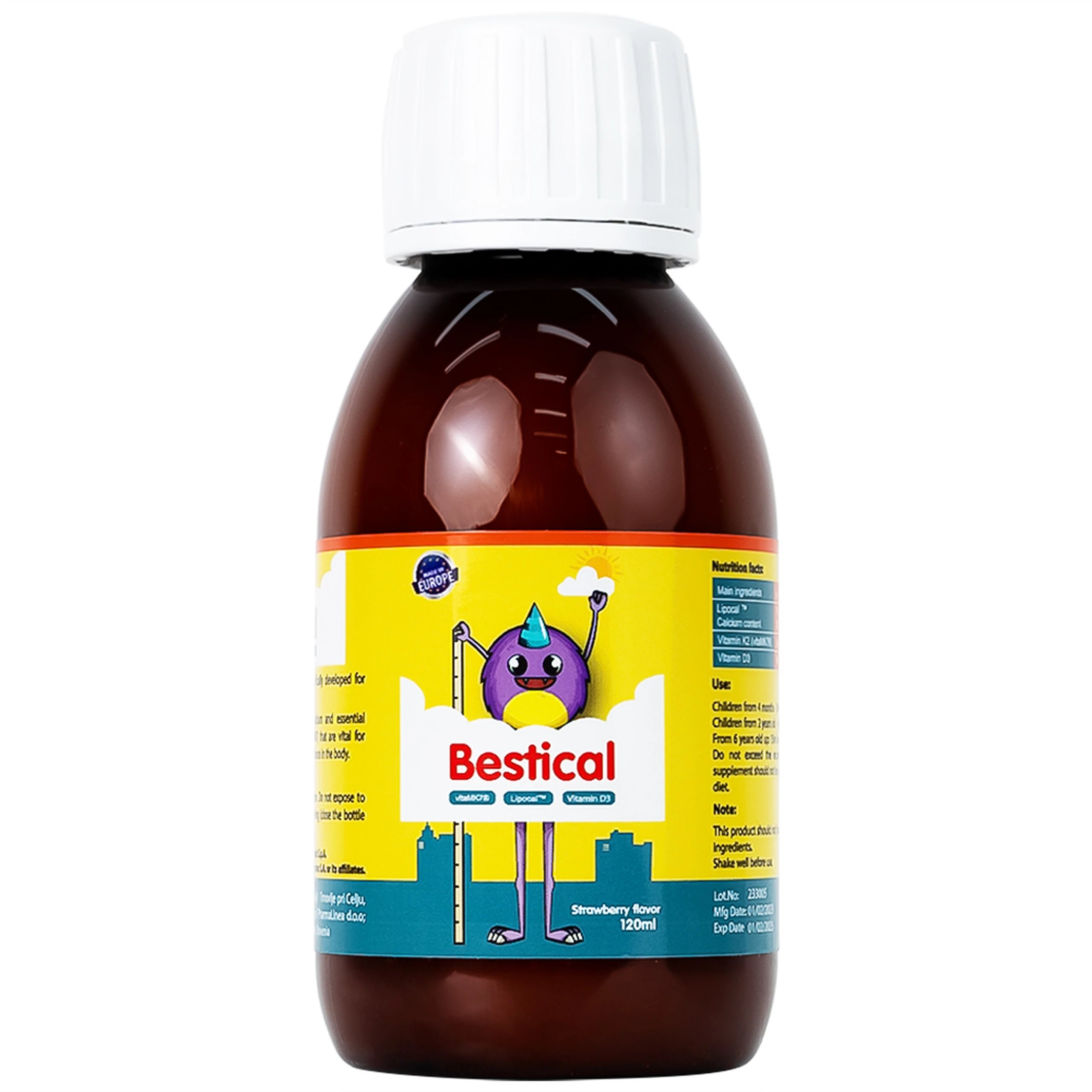 Siro giúp hỗ trợ xương và răng chắc khỏe Bestical Ergopharma (120ml)