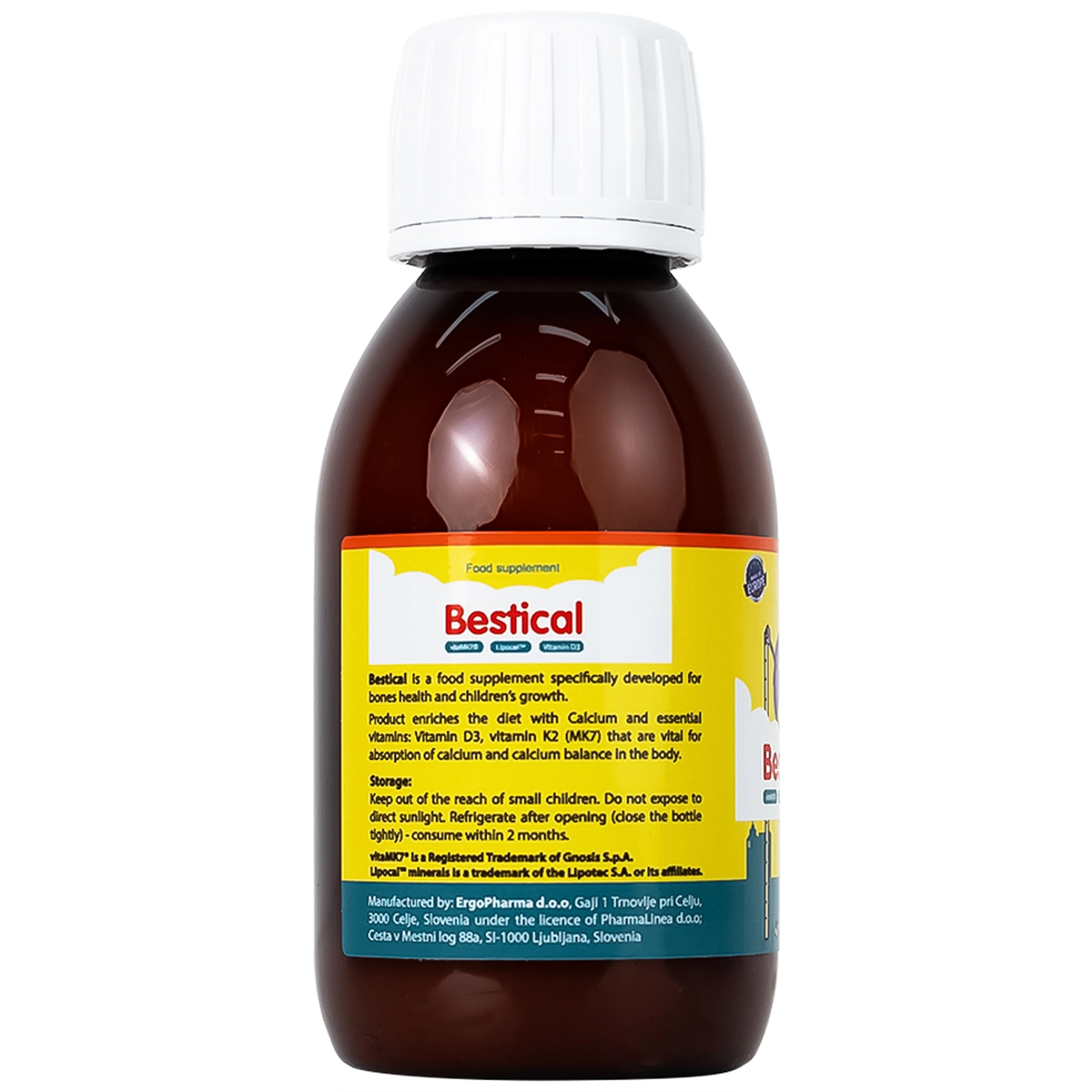 Siro giúp hỗ trợ xương và răng chắc khỏe Bestical Ergopharma (120ml)