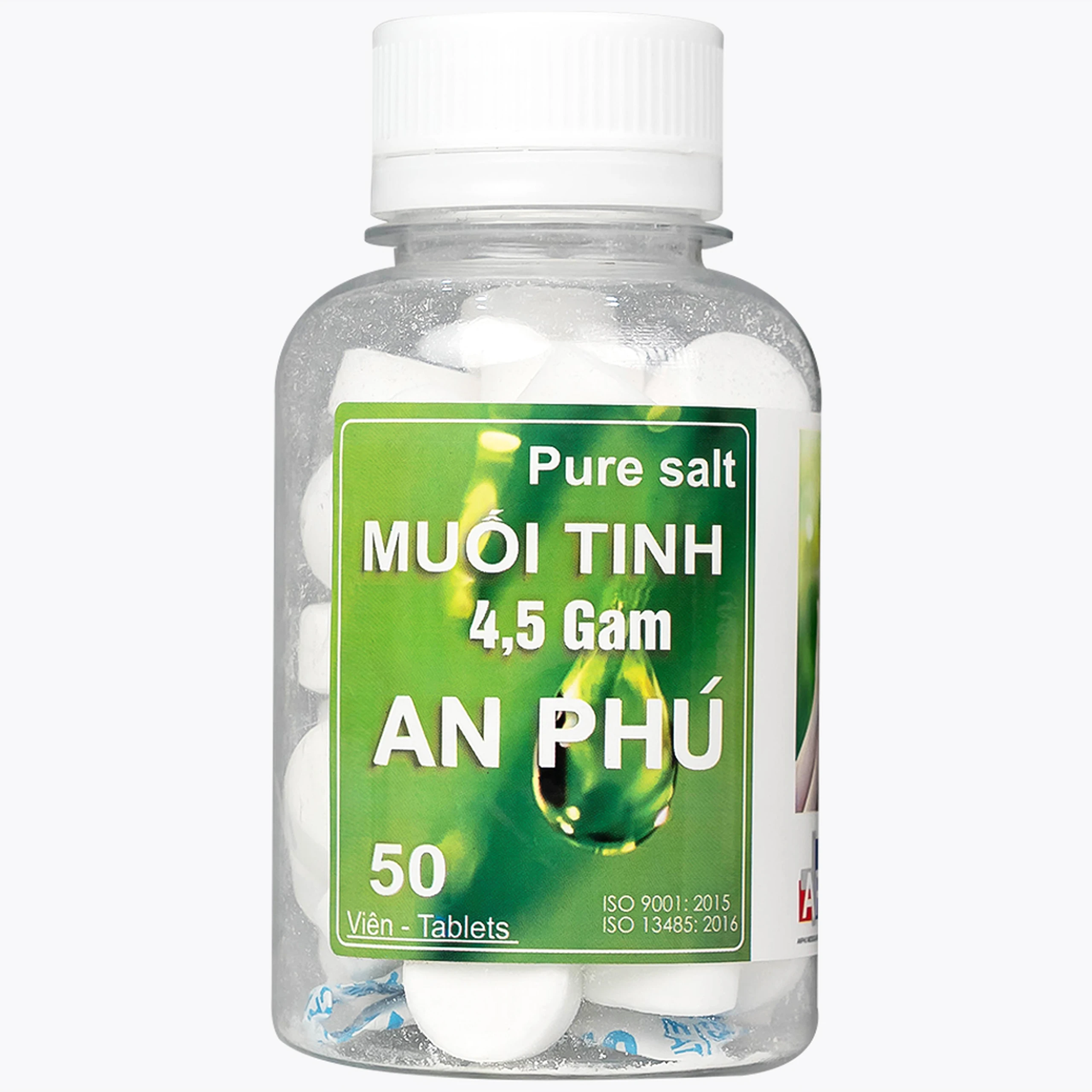 Muối tinh 4.5 gam An Phú (50 viên) nước muối sinh lý gia đình tự pha dùng rửa mũi