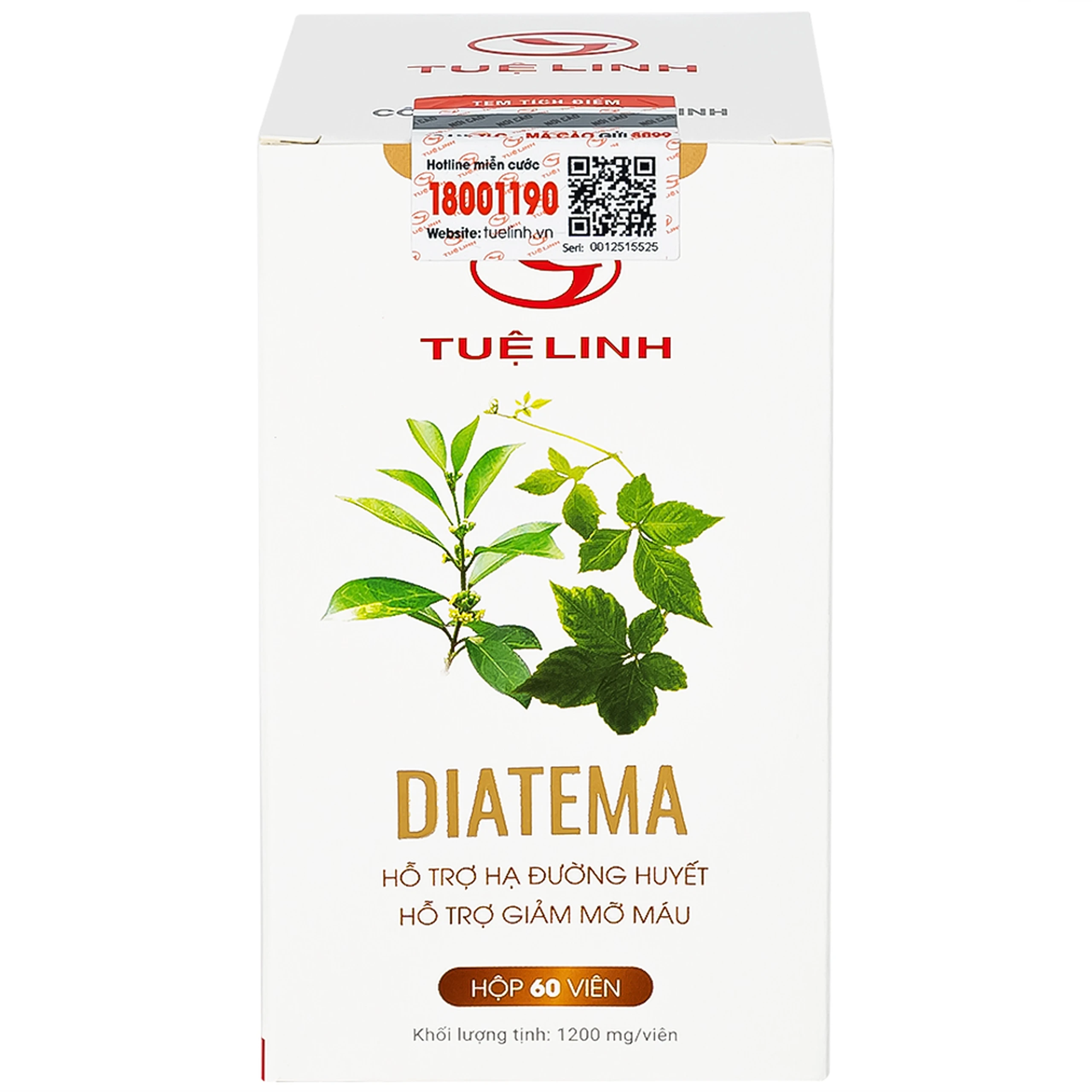 Viên hỗ trợ hạ đường huyết Diatema Tuệ Linh (60 viên)