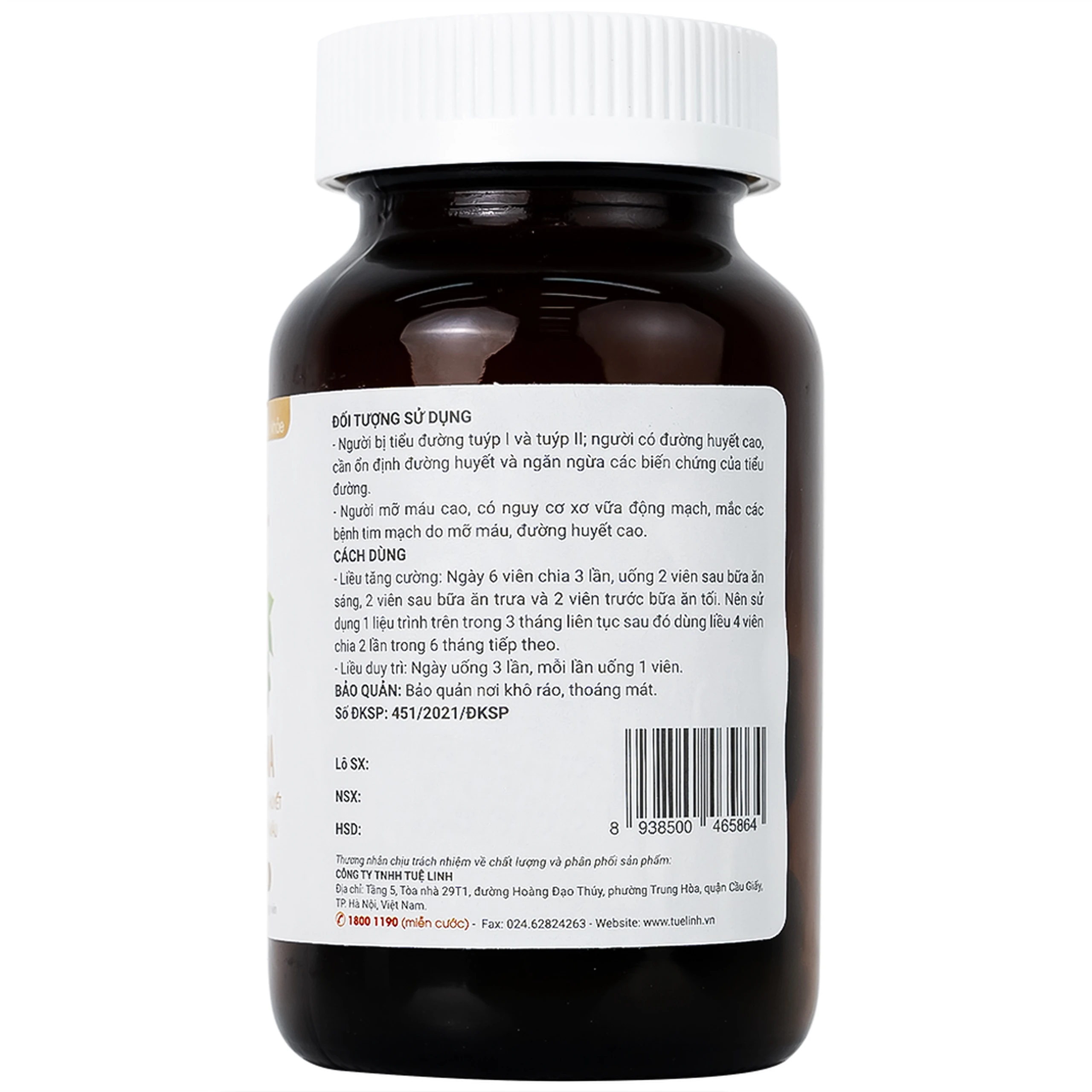 Viên hỗ trợ hạ đường huyết Diatema Tuệ Linh (60 viên)