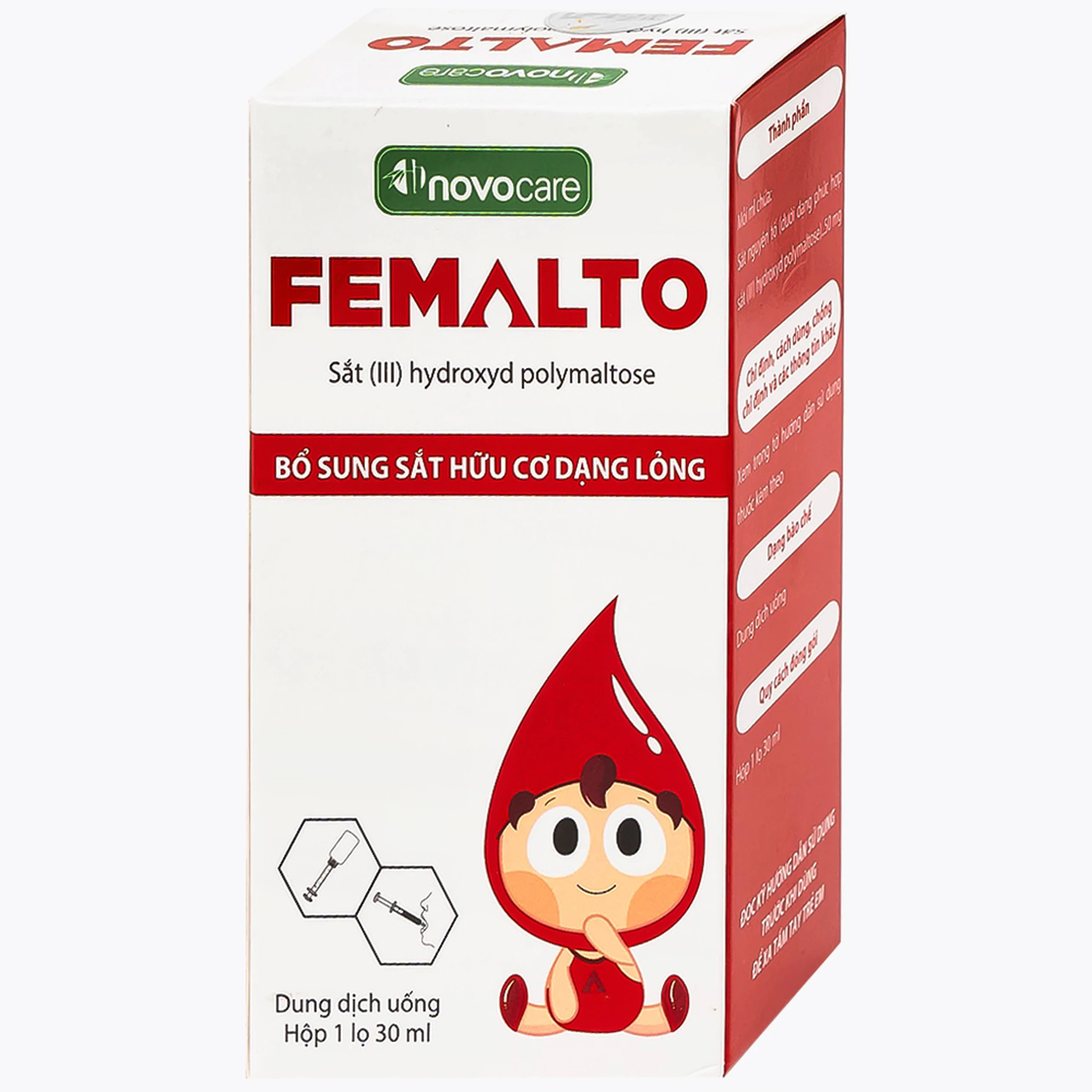 Dung dịch uống Femalto 30ml CPC1HN bổ sung sắt hữu cơ dạng lỏng