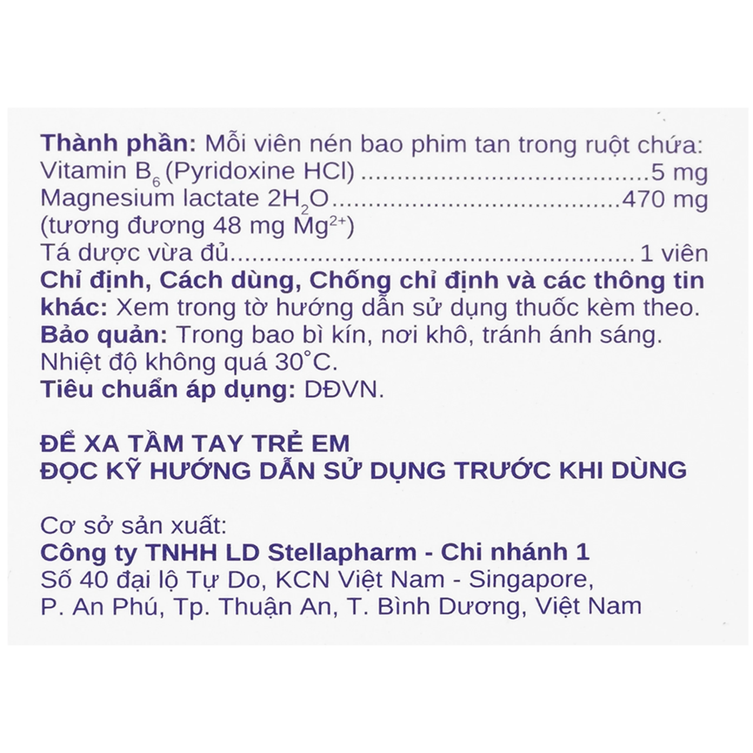 Thuốc Magne - B6 Stella điều trị hạ magnesium huyết nặng (5 vỉ x 10 viên)