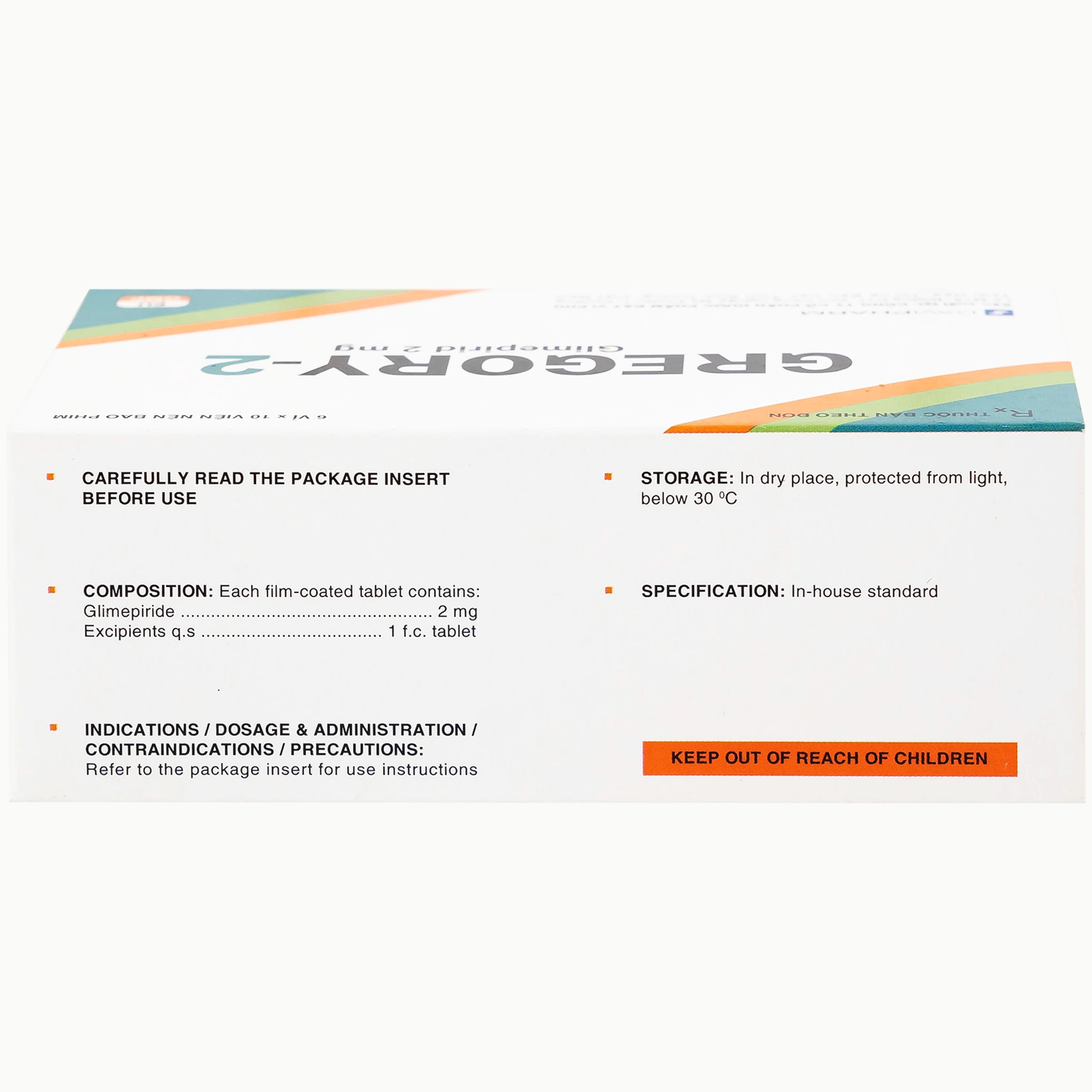 Thuốc Gregory-2 Davipharm hỗ trợ cho chế độ ăn kiêng ở bệnh tiểu đường típ 2 (6 vỉ x 10 viên)