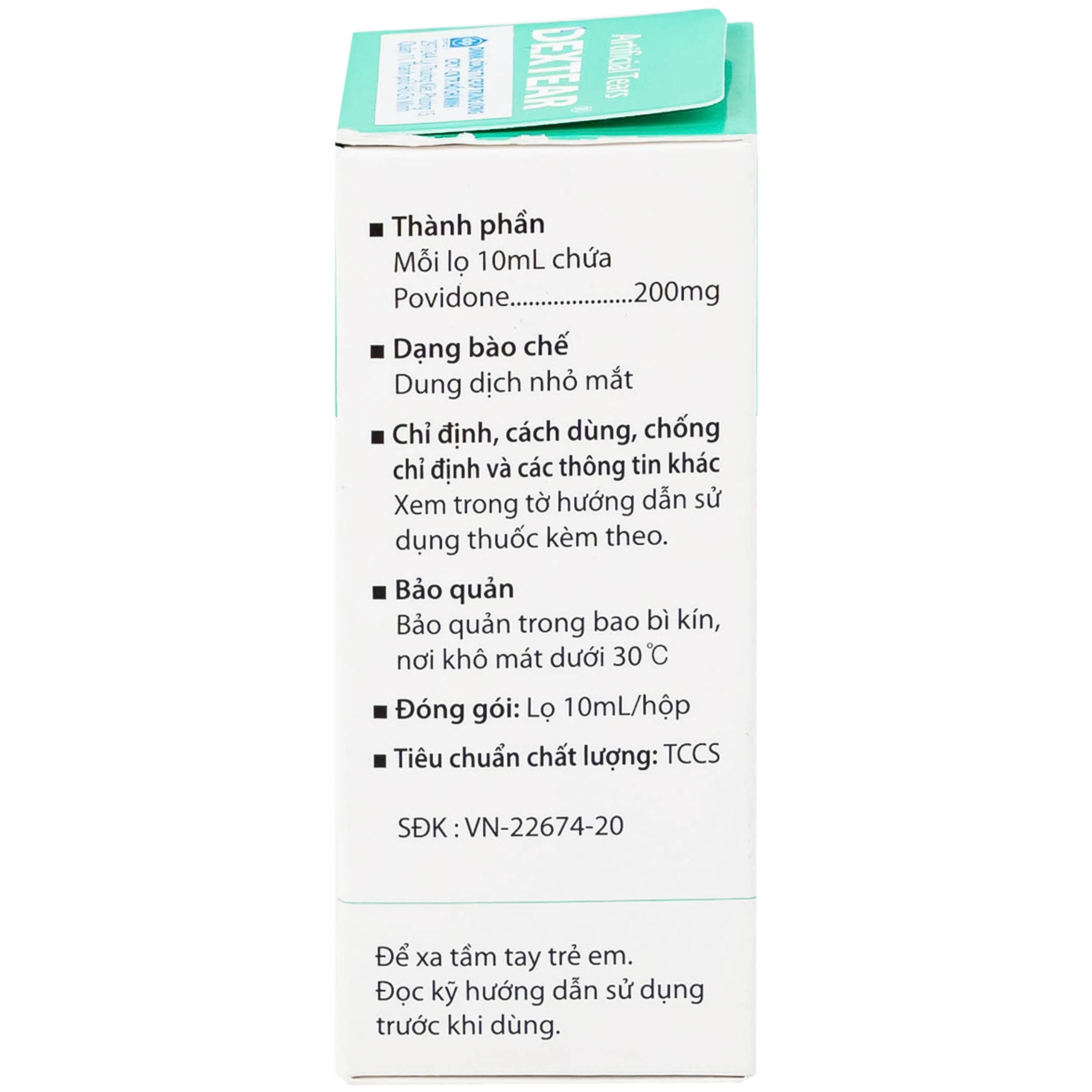 Thuốc nhỏ mắt Dextear 20mg/ml Samchundang Pharm điều trị triệu chứng khô mắt (10ml)