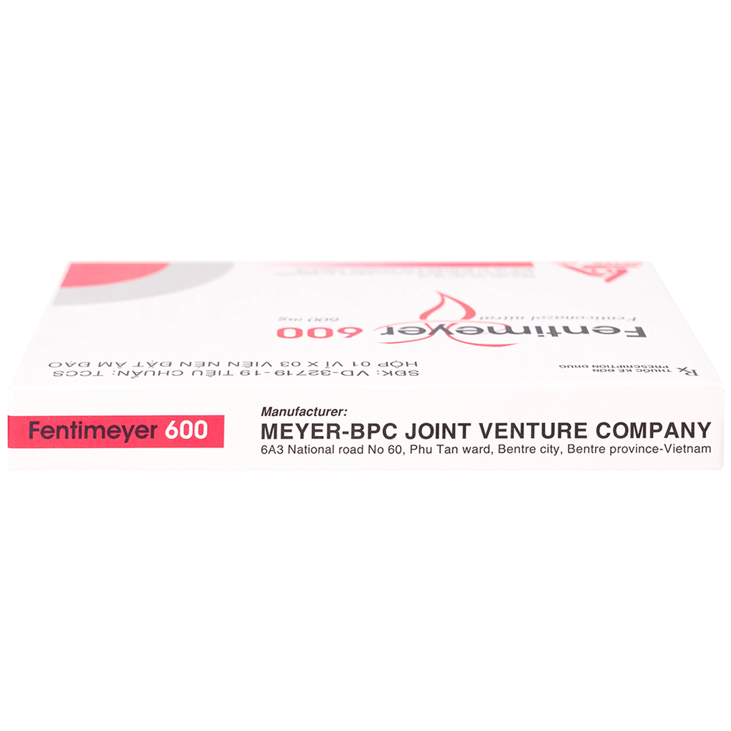 Viên đặt âm đạo Fentimeyer 600 Meyer-BPC điều trị bệnh nấm Candida sinh dục (1 vỉ x 3 viên)
