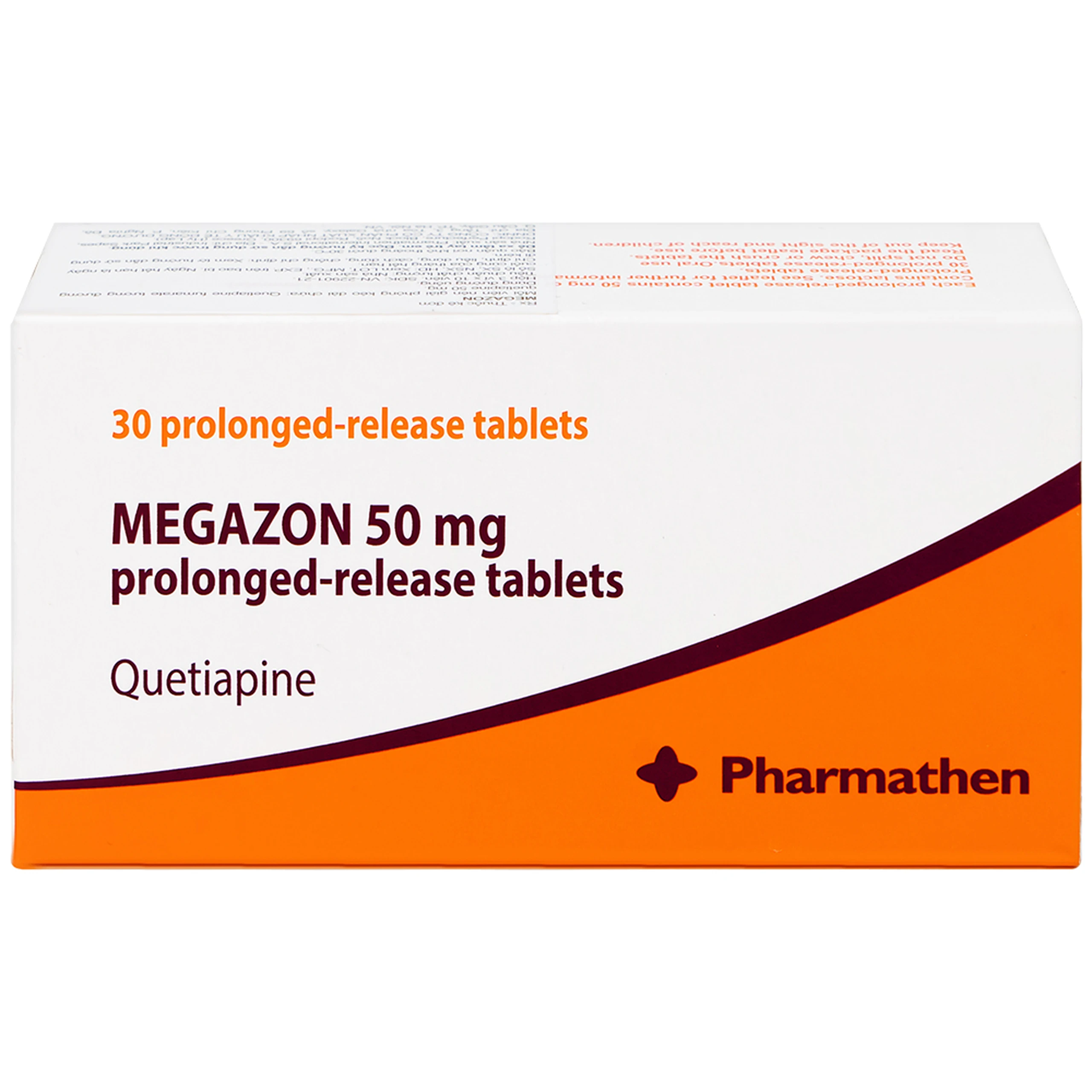 Thuốc Megazon 50mg prolonged-release tablets Pharmathen điều trị tâm thần phân liệt (3 vỉ x 10 viên)