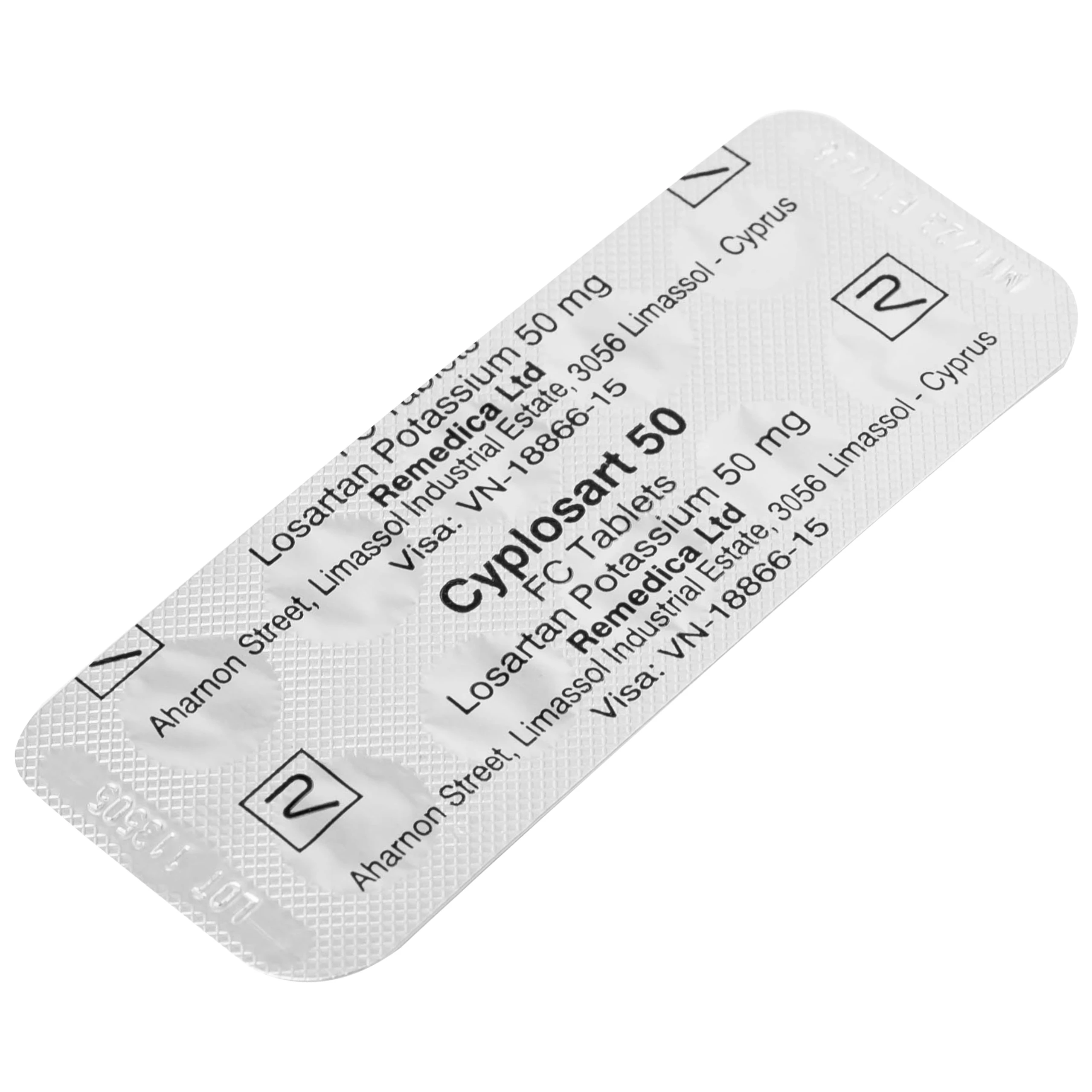 Thuốc Cyplosart 50 Remedica điều trị tăng huyết áp (3 vỉ x 10 viên)