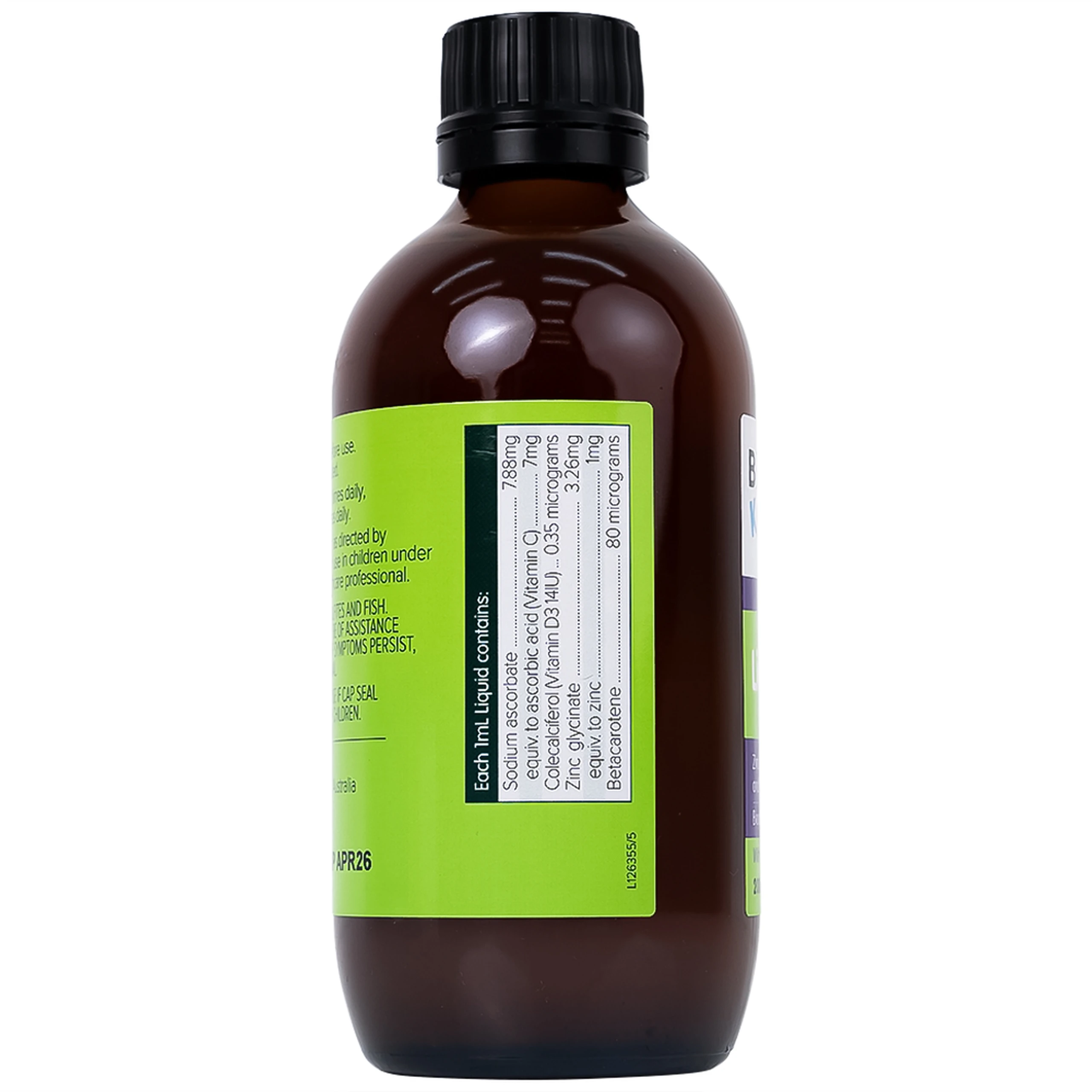 Siro bổ sung kẽm tăng sức đề kháng cho trẻBrauer Baby & Kids Liquid Zinc (200ml)