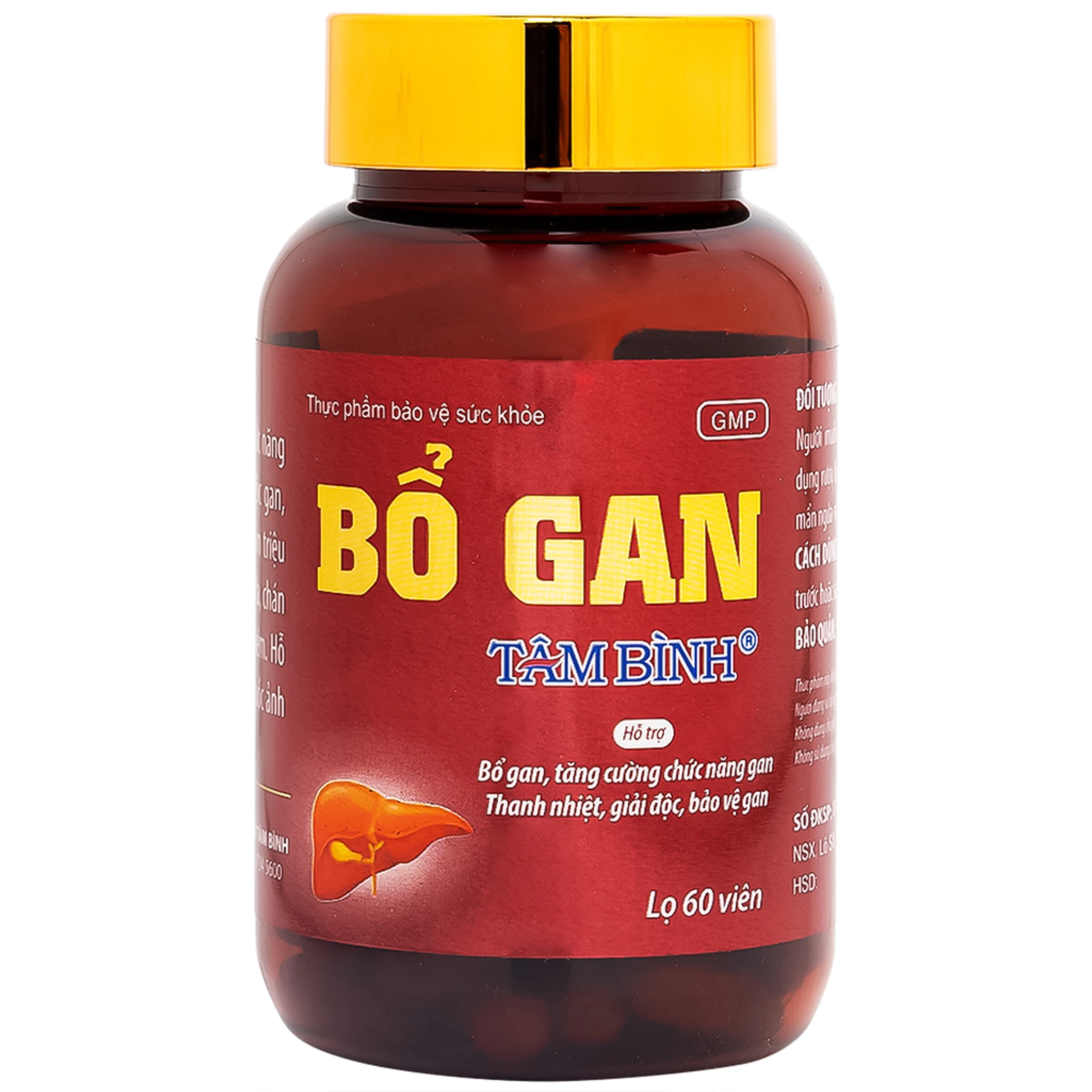 Viên tăng cường chức năng gan Bổ gan Tâm Bình (60 viên)