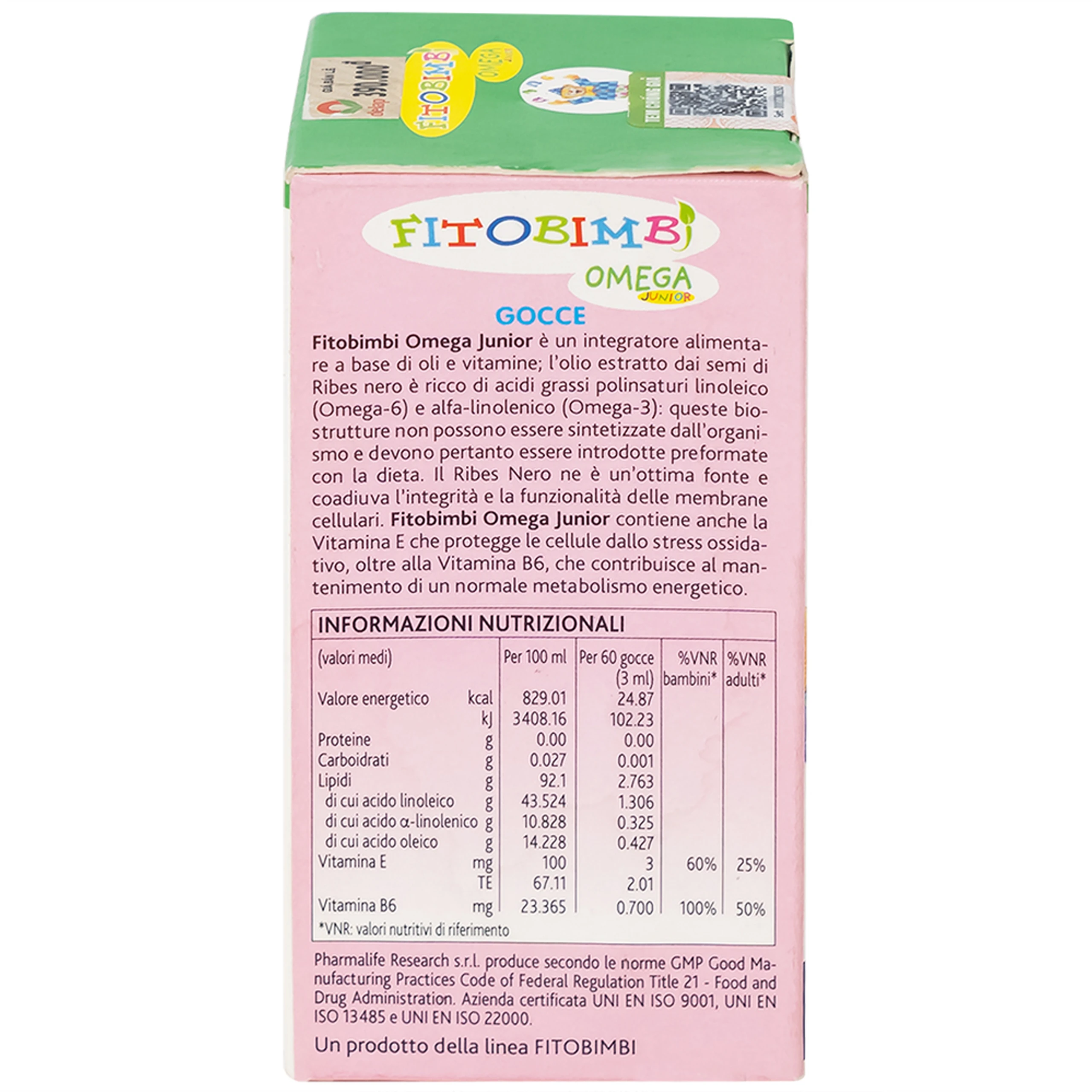 Siro hỗ trợ phát triển não của trẻ Fitobimbi Omega Junior (30ml)