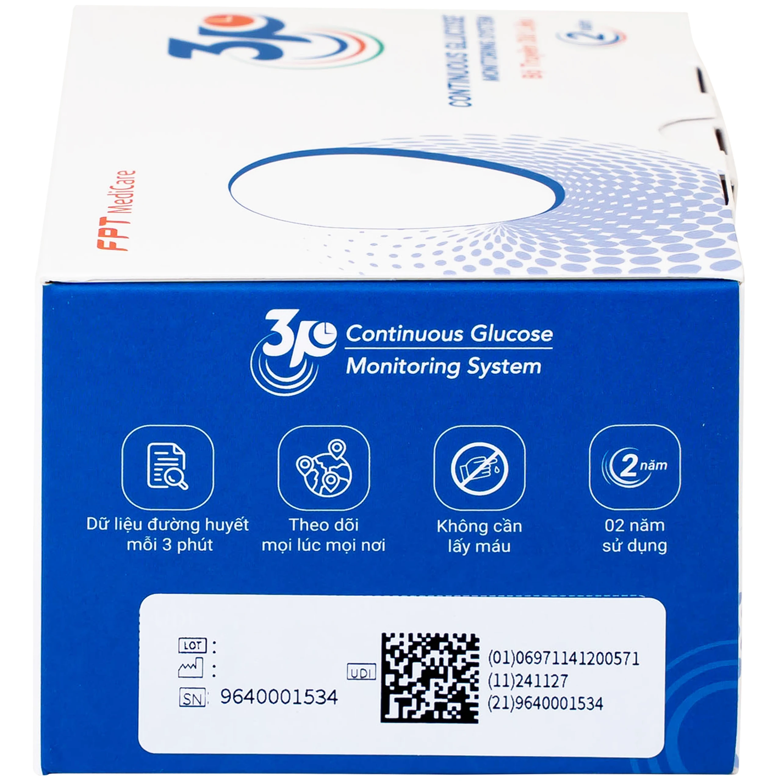 Bộ truyền dữ liệu máy đo đường huyết liên tục 3P dùng cho người bị tiểu đường