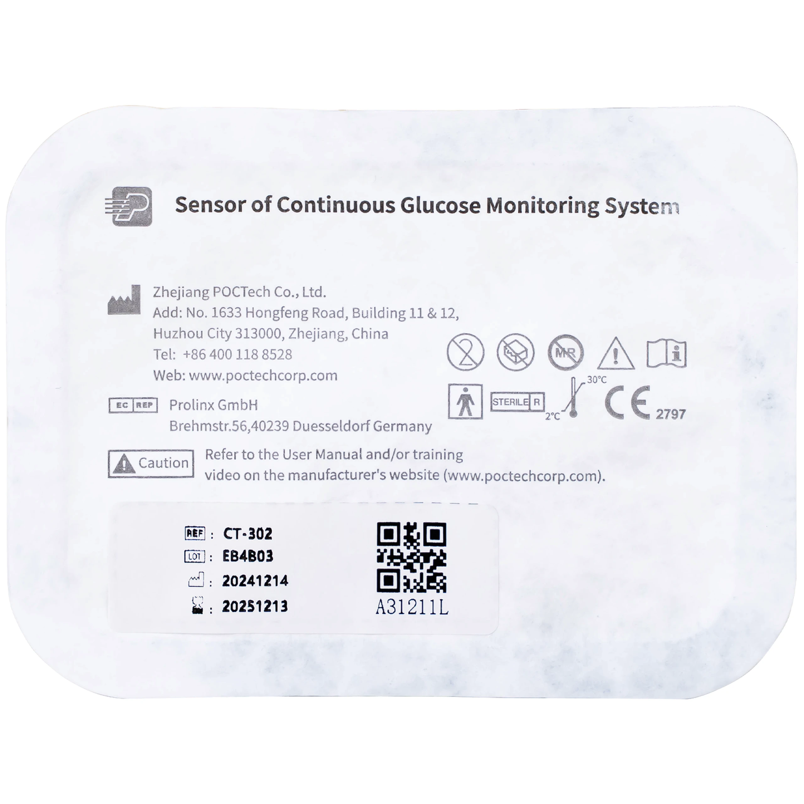 Bộ cảm biến đường huyết liên tục 3P dùng cho người bị tiểu đường (theo dõi liên tục 14 ngày)