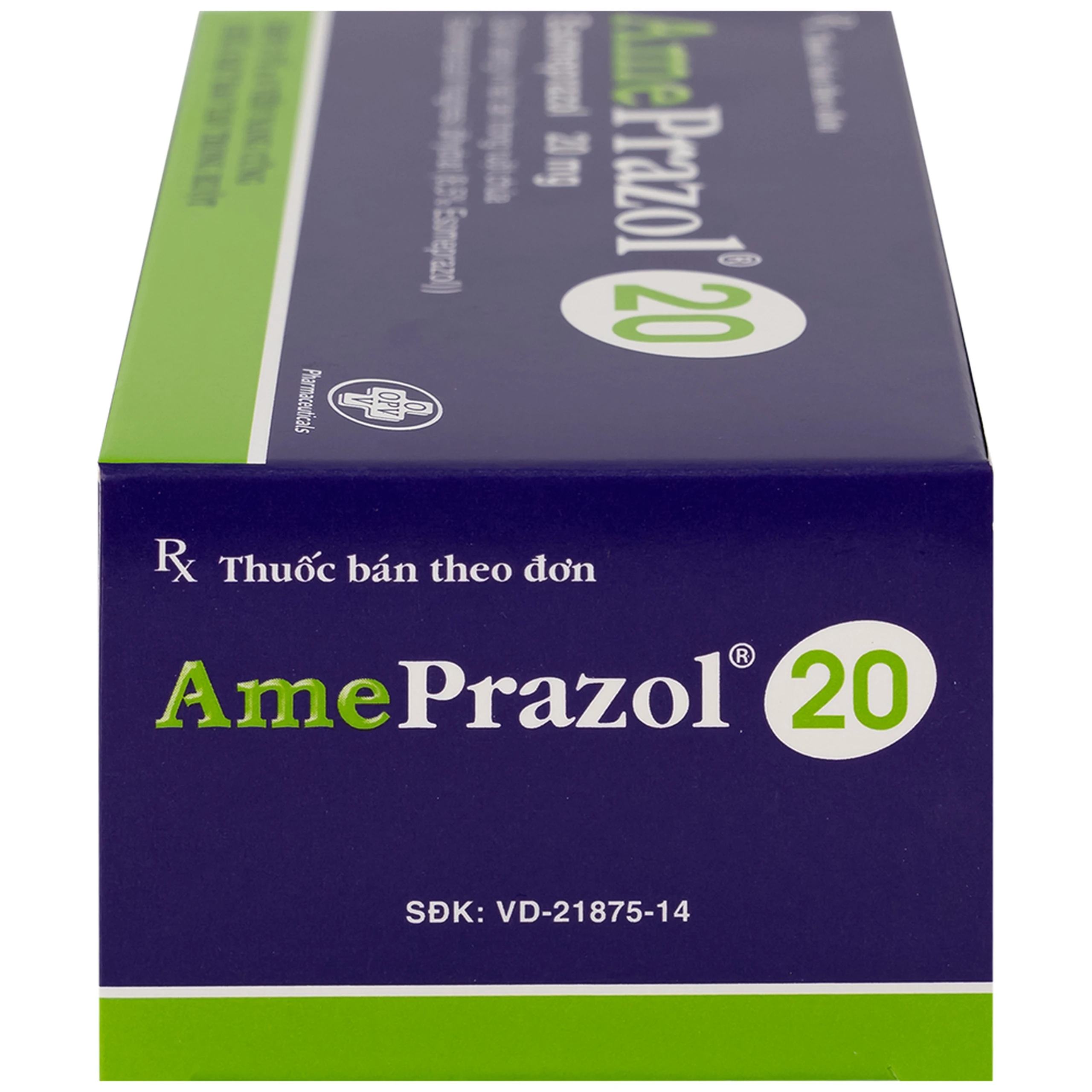 Thuốc AmePrazol 20mg OPV điều trị bệnh trào ngược dạ dày thực quản (5 vỉ x 6 viên)