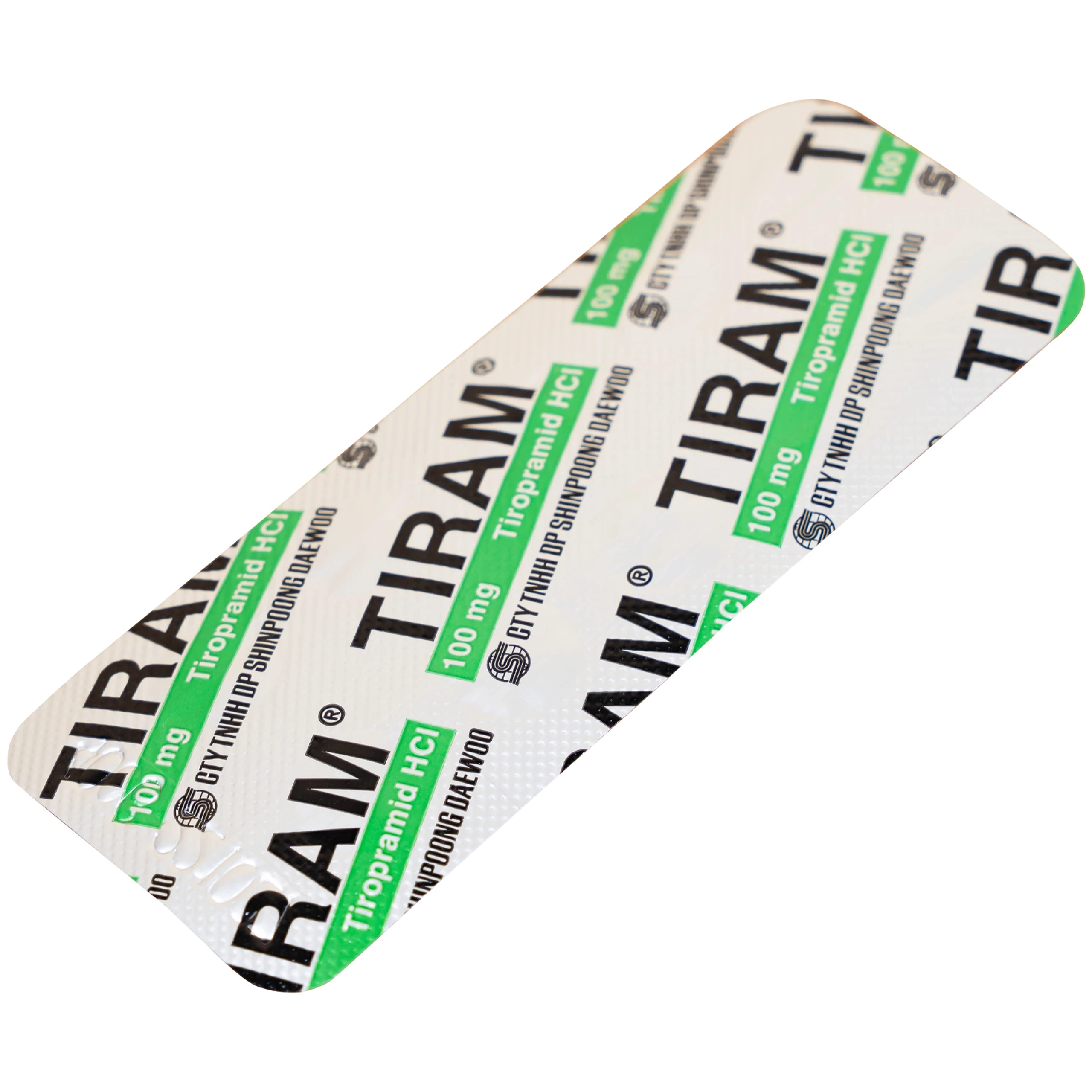 Thuốc Tiram 100mg Shinpoong Deawoo điều trị co thắt dạ dày ruột (10 vỉ x 10 viên)