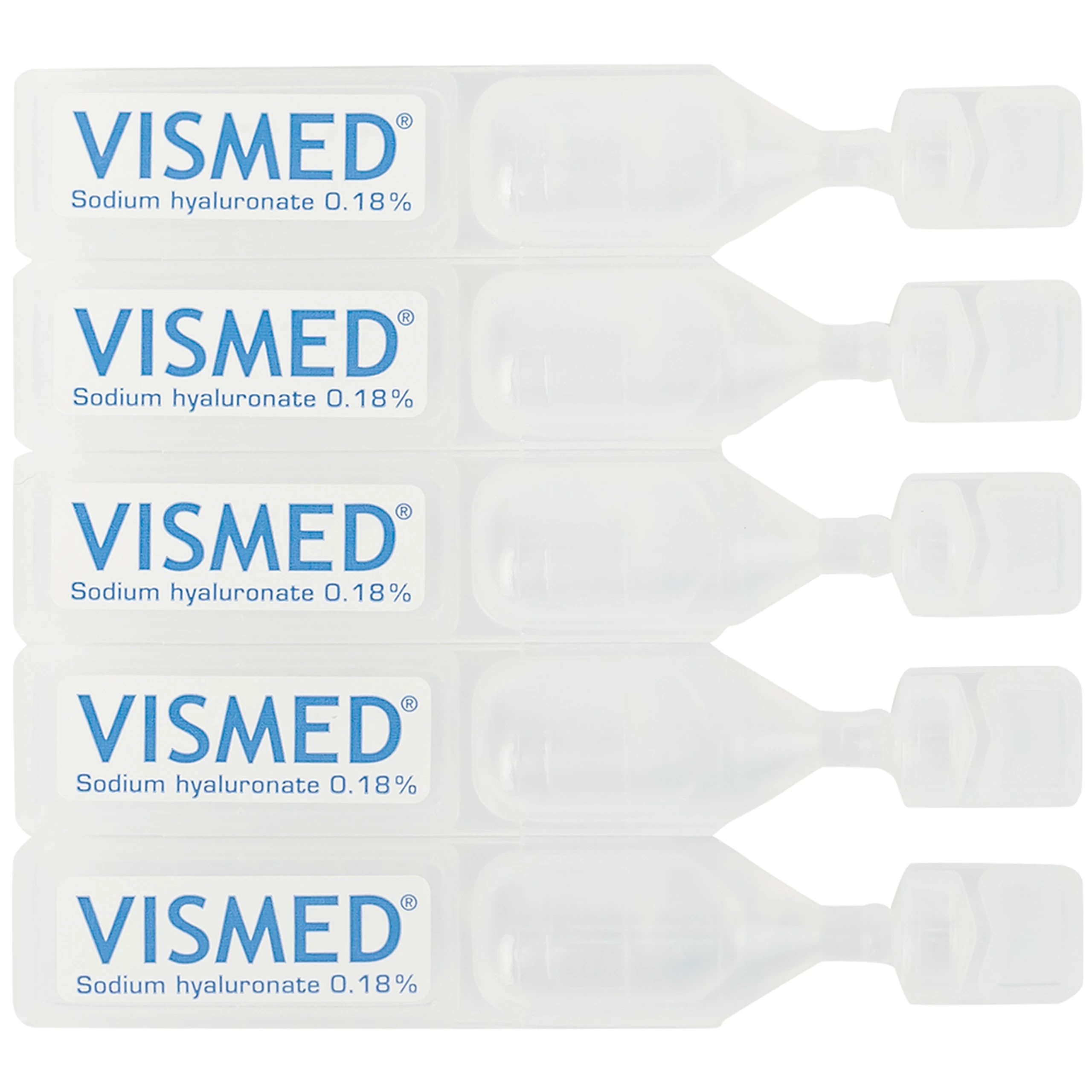 Nhỏ mắt Vismed 0.18% dùng cho mắt khô,tổn thương bề mặt nhãn cầu (20 ống x 0.3ml)