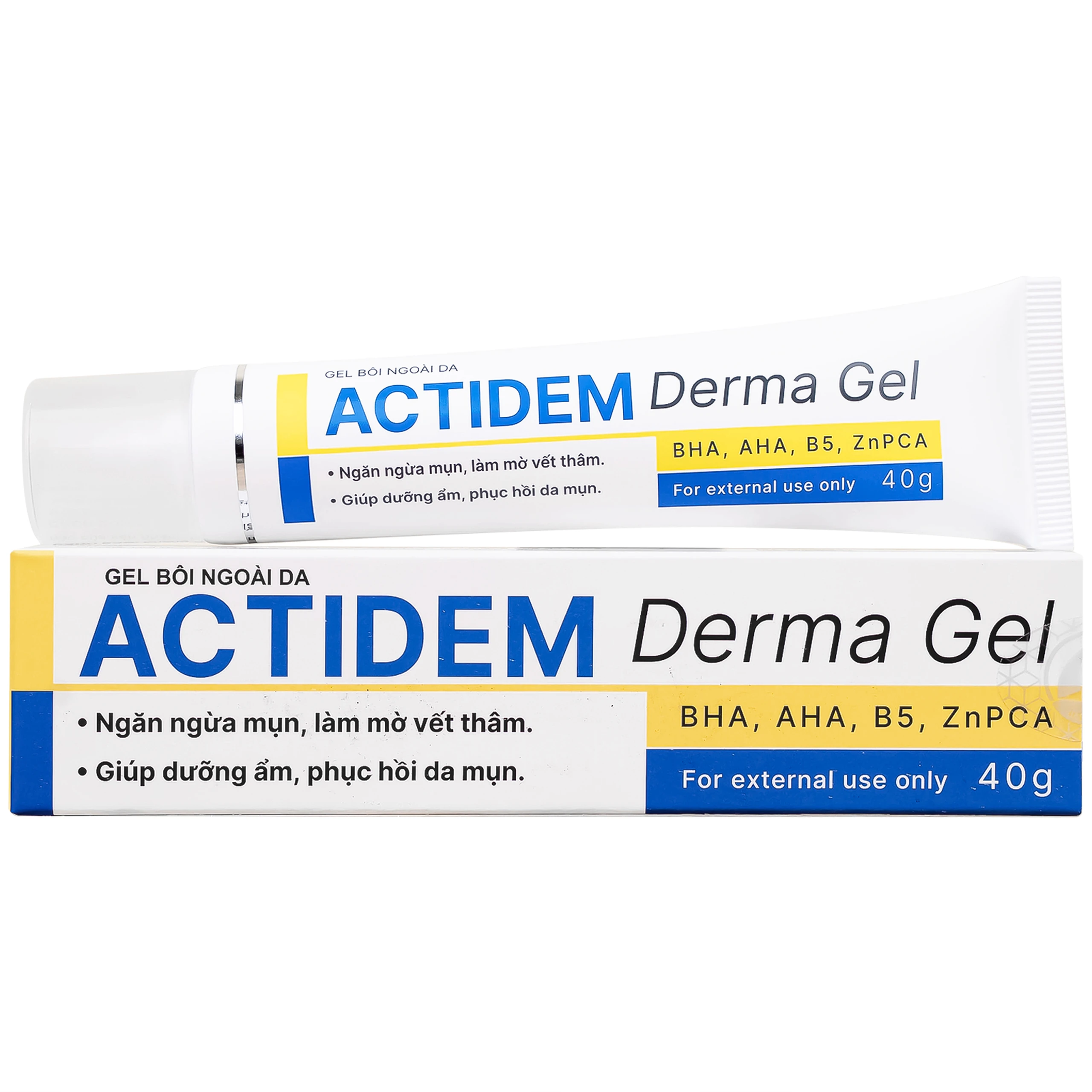 Gel Actidem Derma giúp ngăn ngừa mụn, làm mờ vết thâm (40g)