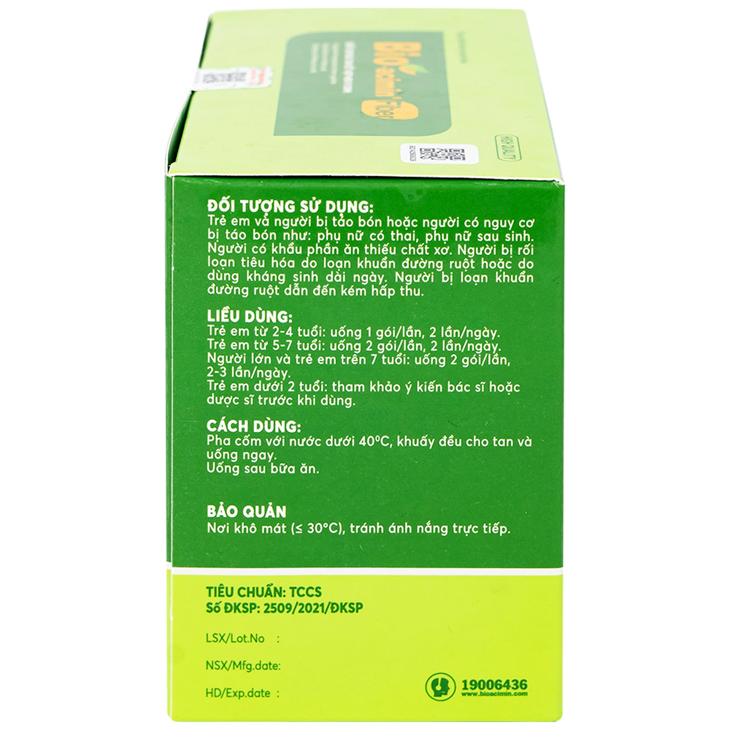 Cốm giúp làm giảm táo bón Bio-acimin Fiber Meracine (30 gói)