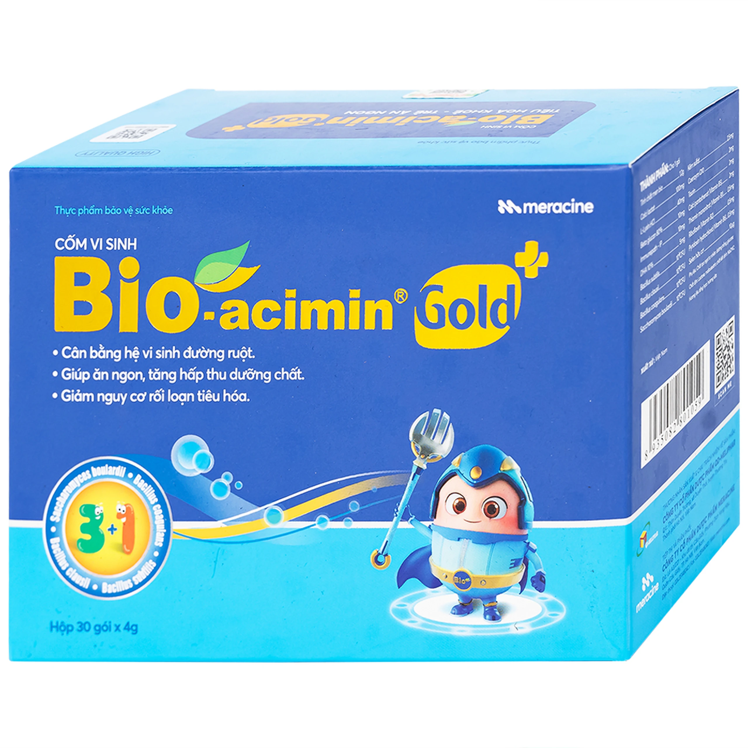 Cốm vi sinh hỗ trợ tiêu hóa Bioacimin Gold Meracine (30 gói)