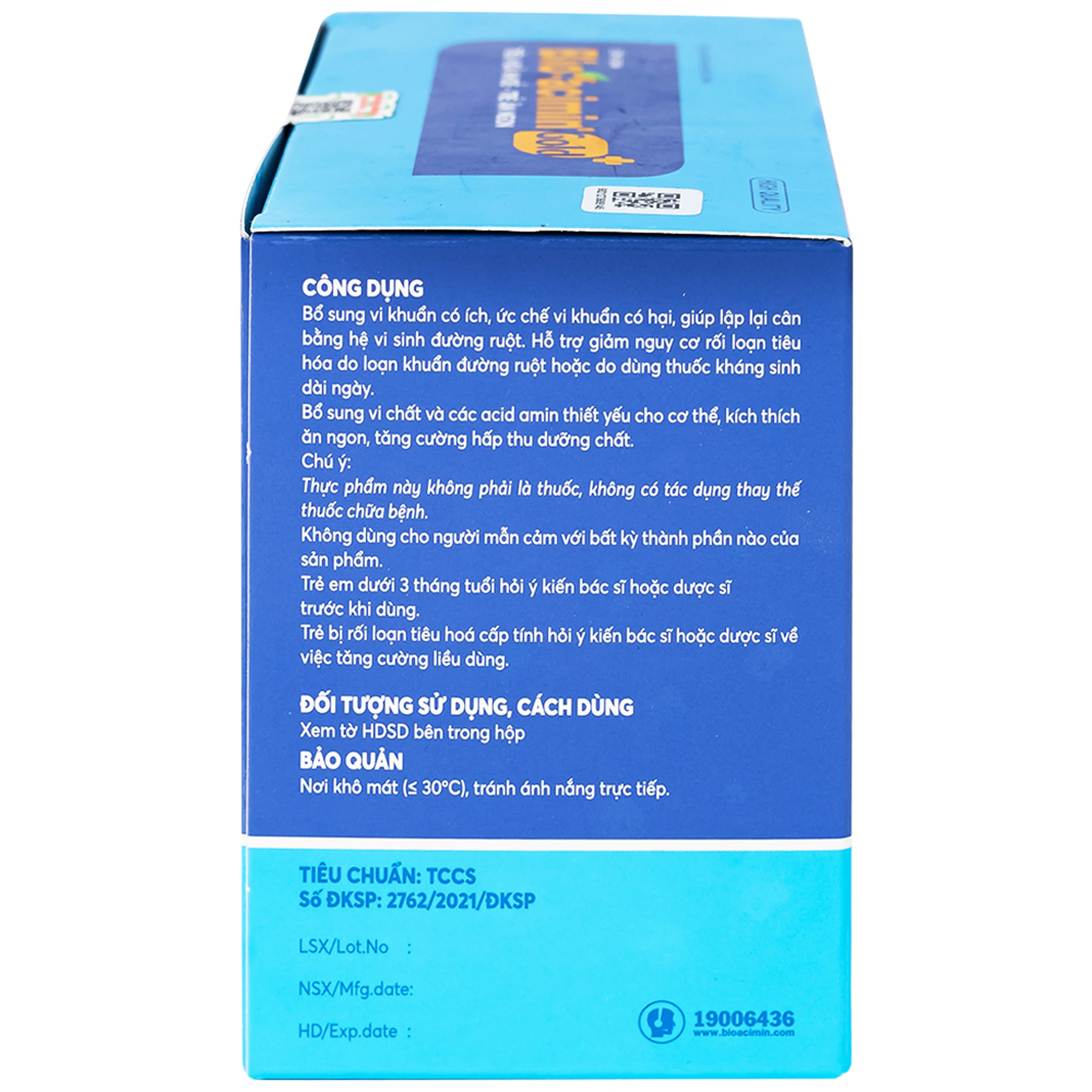 Cốm vi sinh hỗ trợ tiêu hóa Bioacimin Gold Meracine (30 gói)