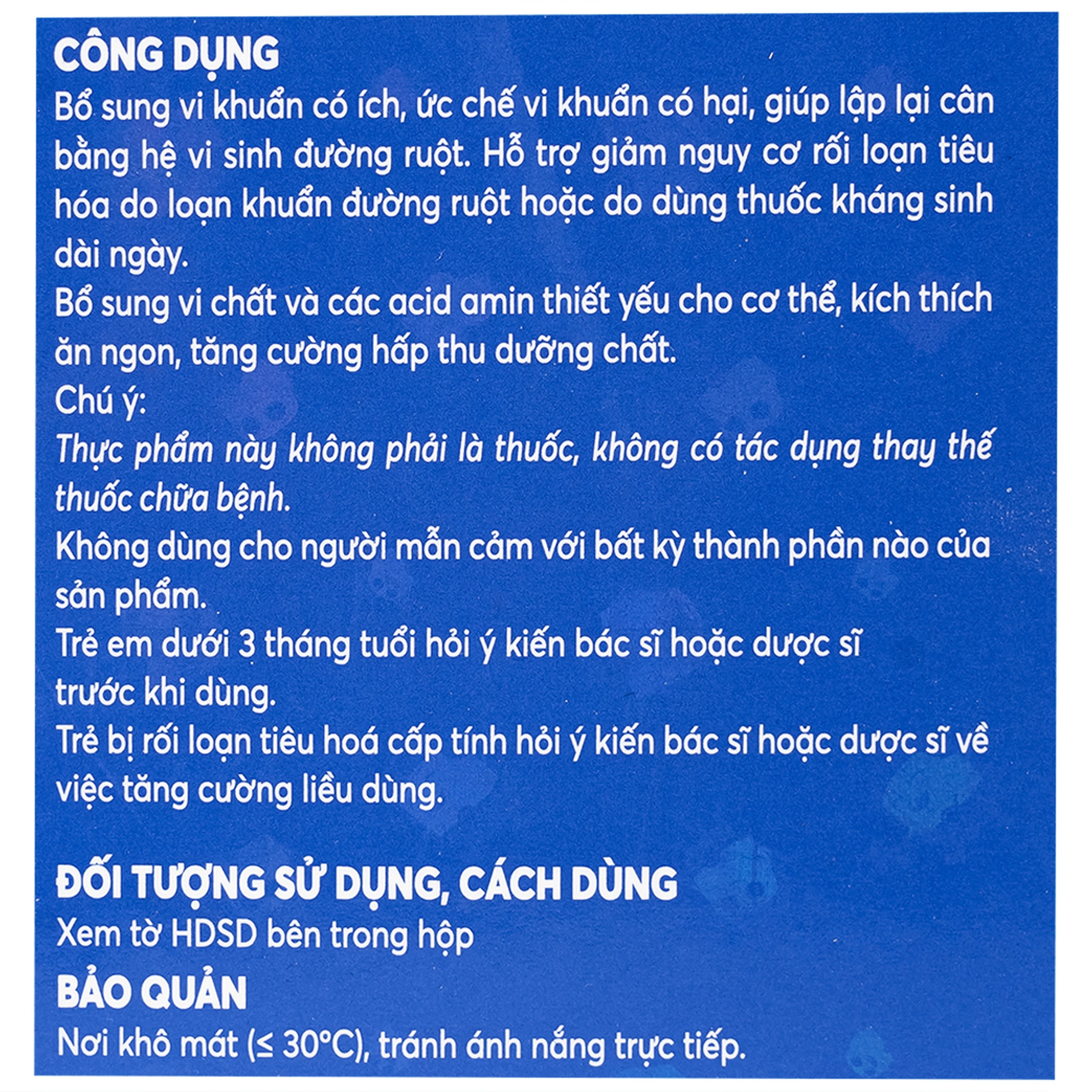 Cốm vi sinh hỗ trợ tiêu hóa Bioacimin Gold Meracine (30 gói)