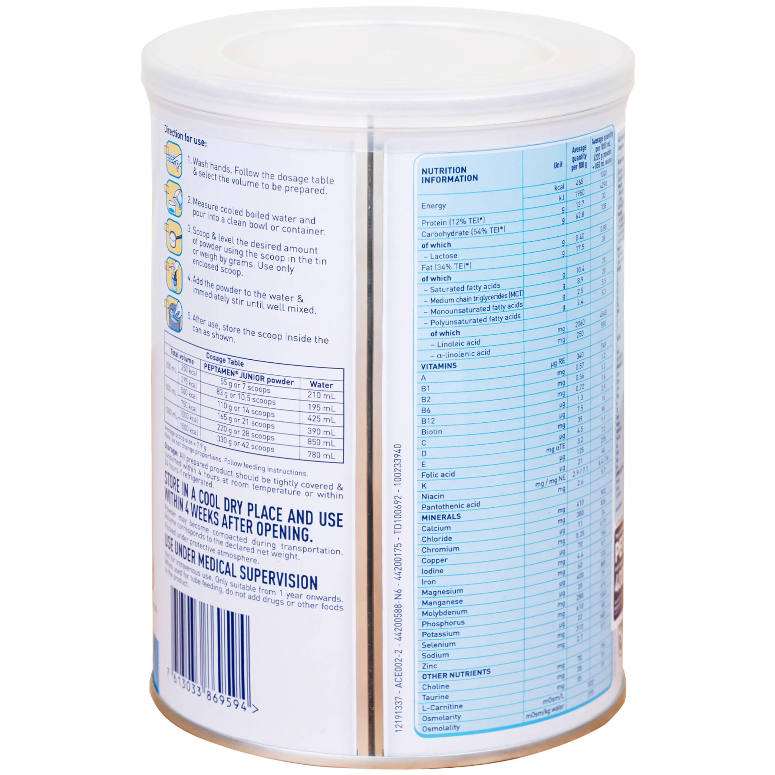 Sữa bổ sung dinh dưỡng chuyên biệt cho bệnh nhi suy yếu Peptamen Junior (400g)