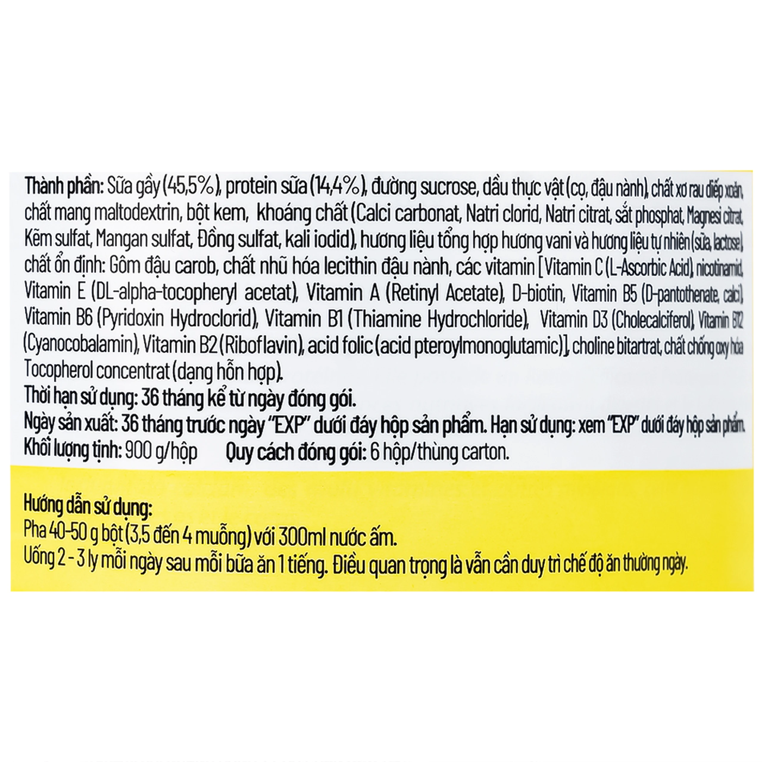 Sữa tăng cân hiệu quả từ 12 tuổi Appeton Weight Gain hương vani (900g)