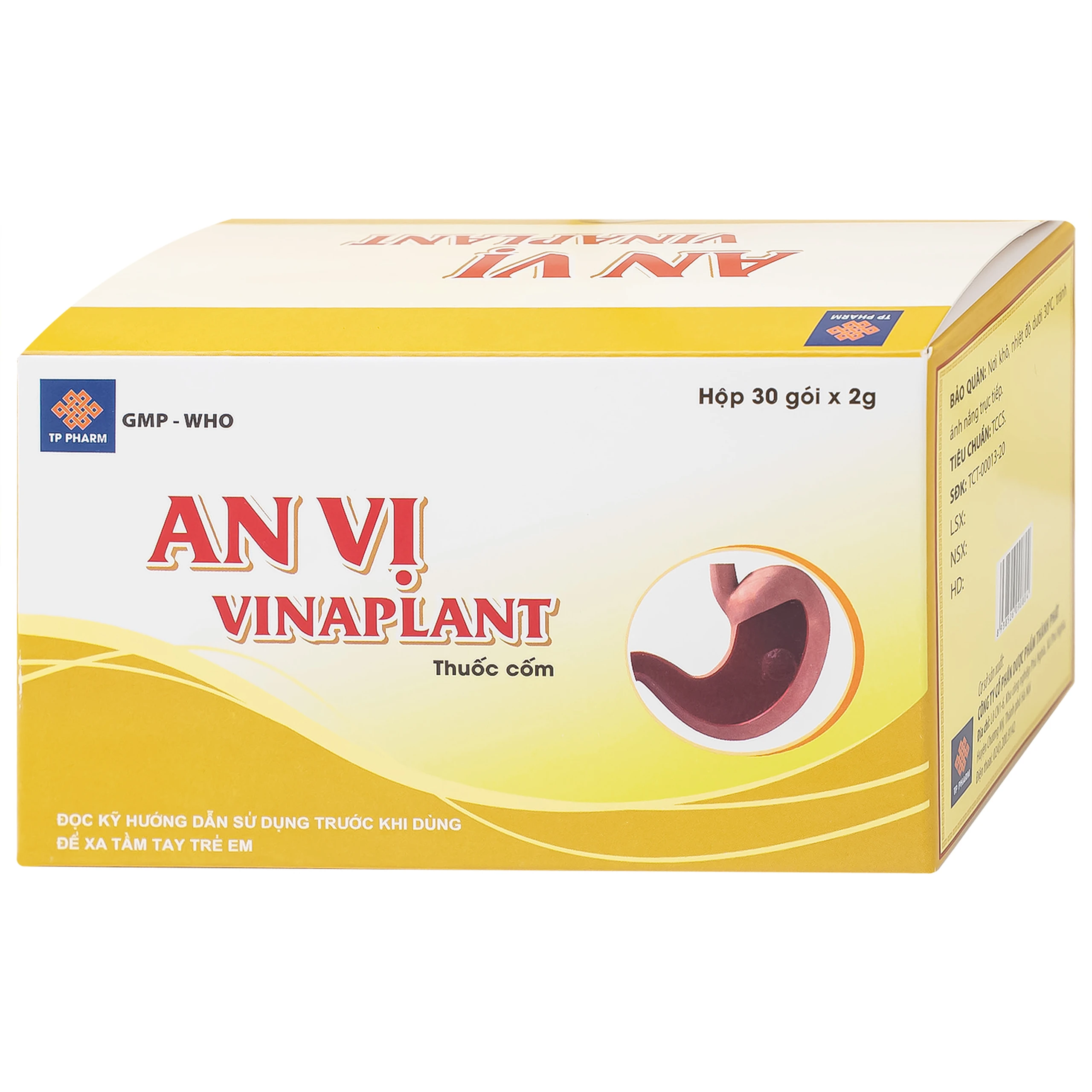 Thuốc An Vị Vinaplant TP Pharm điều trị viêm loét dạ dày - tá tràng (30 gói x 2g)