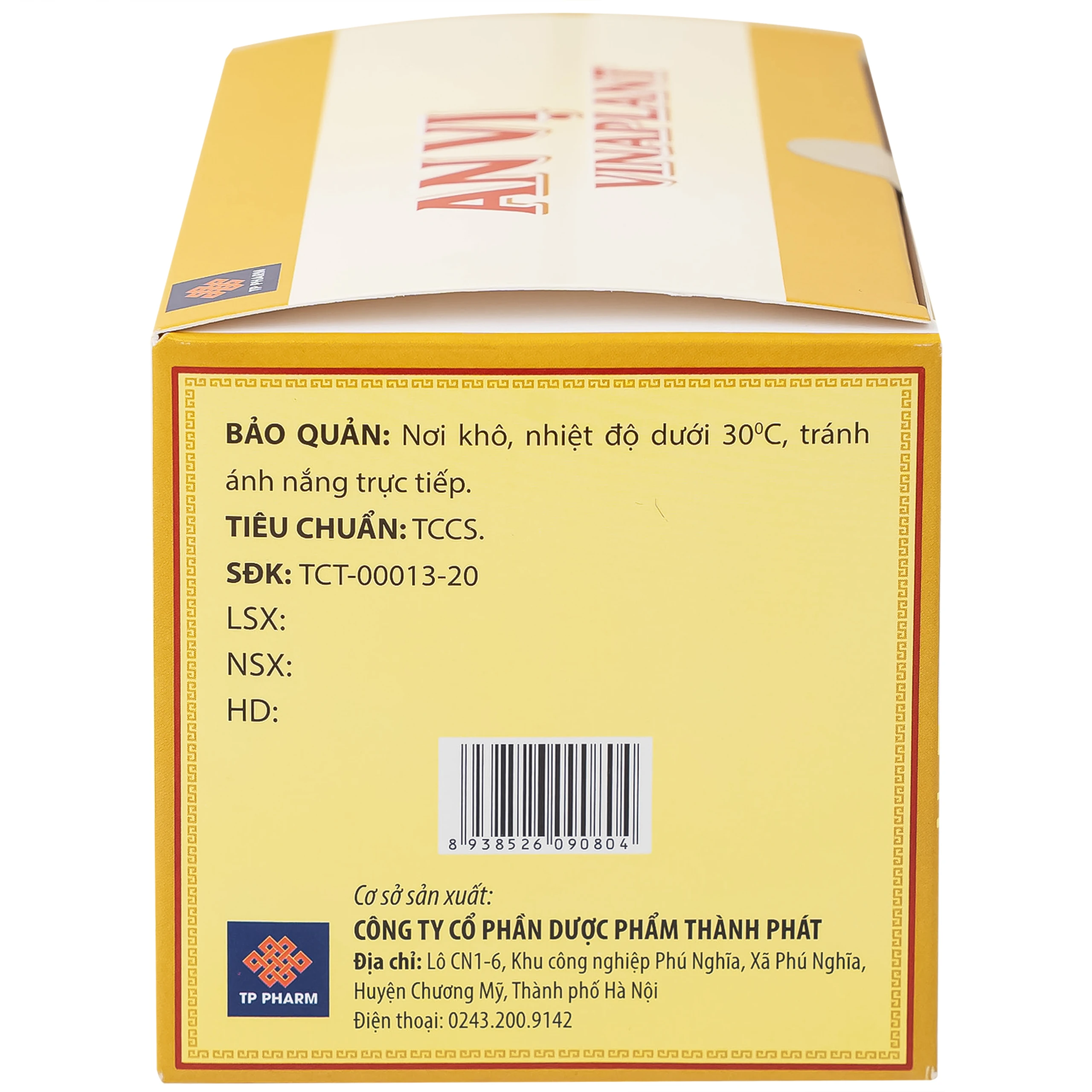 Thuốc An Vị Vinaplant TP Pharm điều trị viêm loét dạ dày - tá tràng (30 gói x 2g)