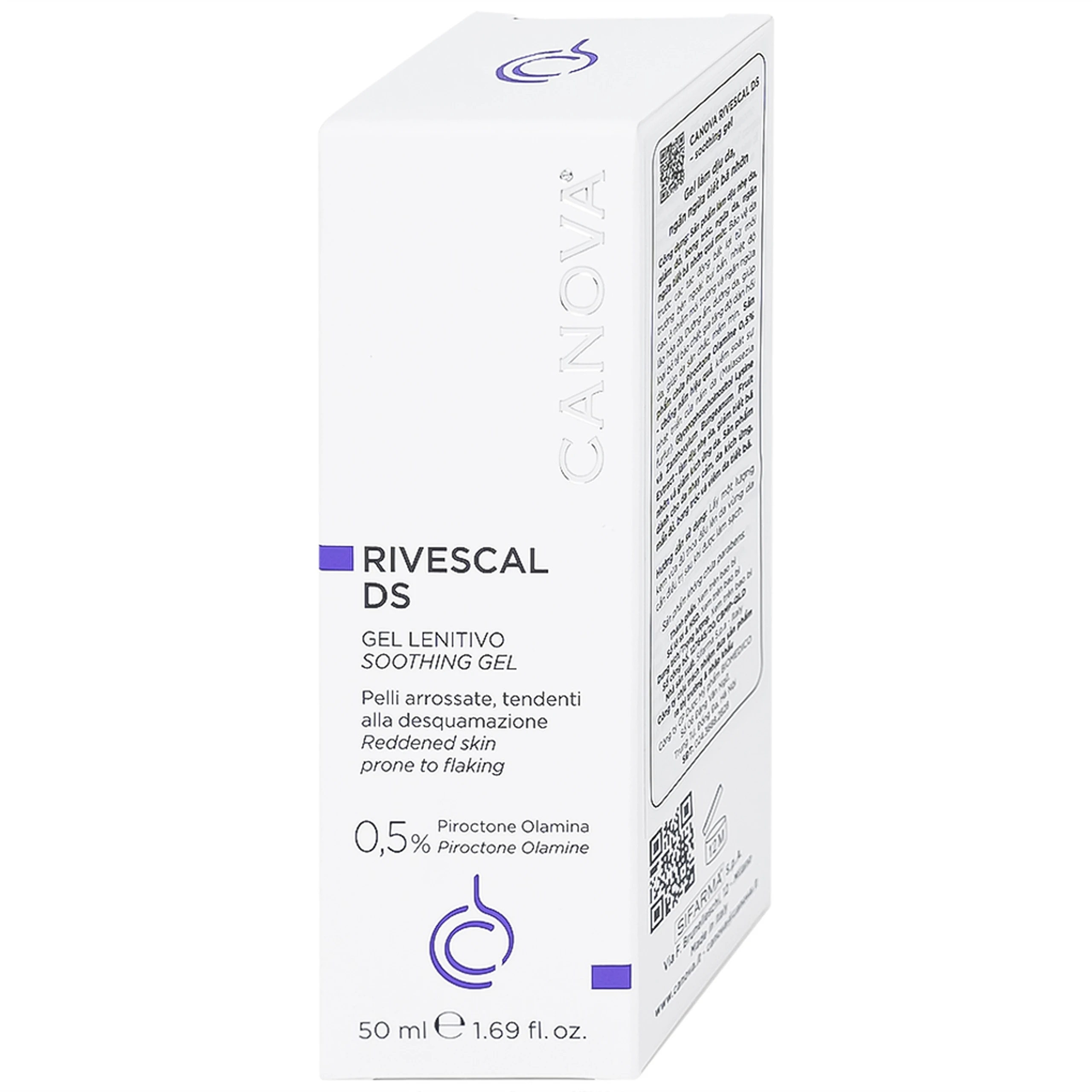 Gel bôi dịu da, ngăn ngừa tiết nhờn Canova Rivescal Ds Soothing Gel Siflarma 50ml