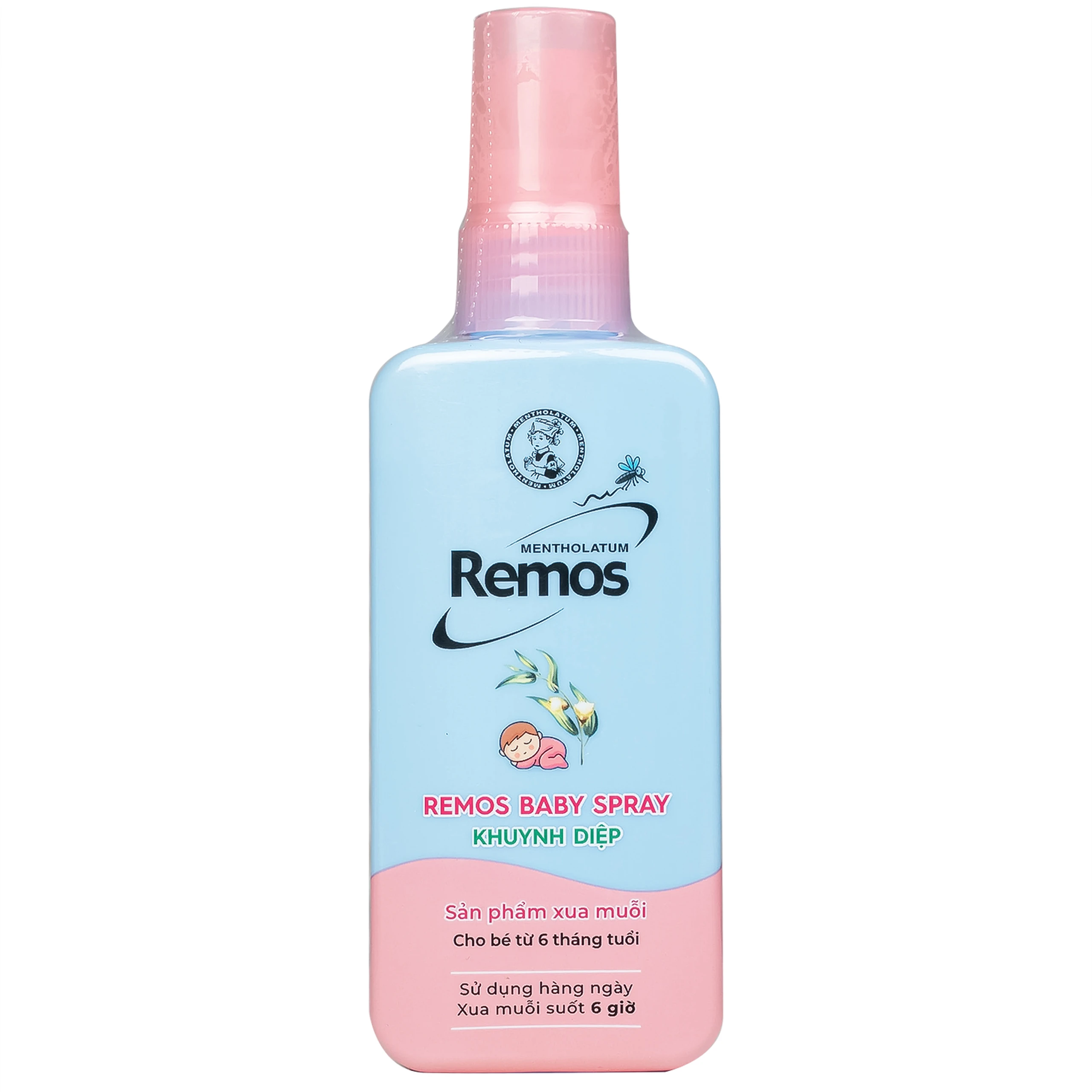 Xịt xua muỗi Remos hương Khuynh Diệp xua muỗi suốt 6 giờ cho bé từ 6 tháng tuổi (70ml)