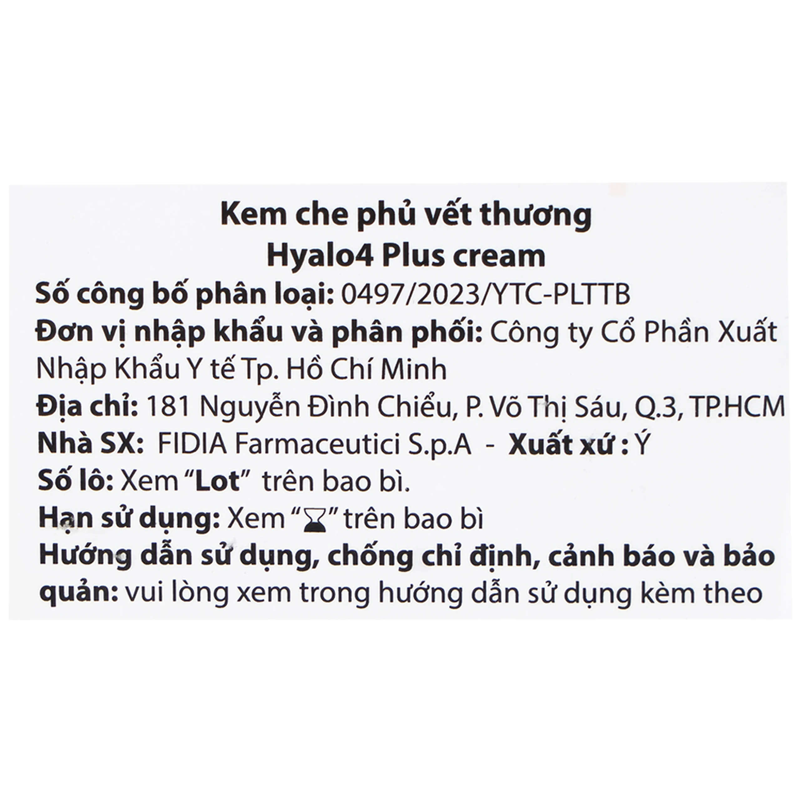 Kem bôi vết thương Hyalo4 Plus cream 25g hỗ trợ điều trị các vết thương hở cấp và mãn tính
