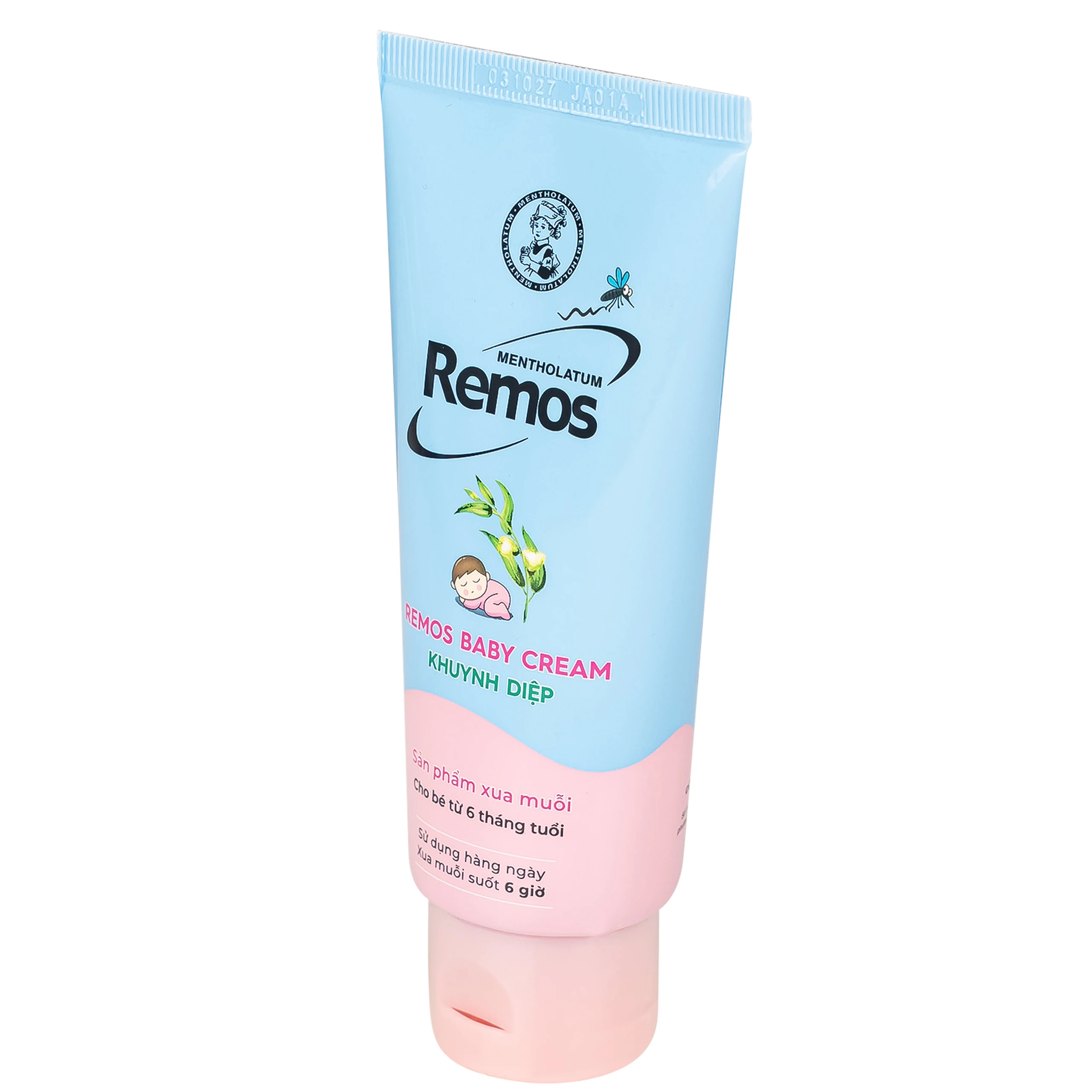 Kem xua muỗi Remos Baby Cream hương khuynh diệp suốt 6 giờ cho bé từ 6 tháng tuổi (70g)