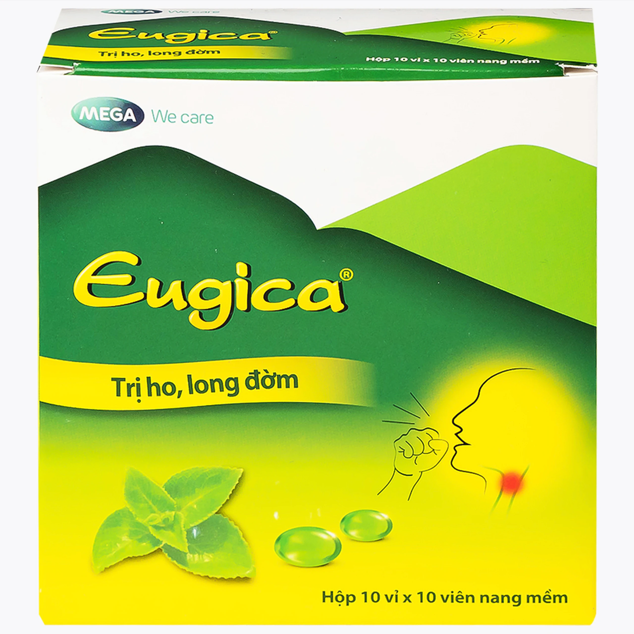 Thuốc Eugica MEGA We care điều trị ho đờm, cảm cúm, sổ mũi (10 vỉ x 10 viên)
