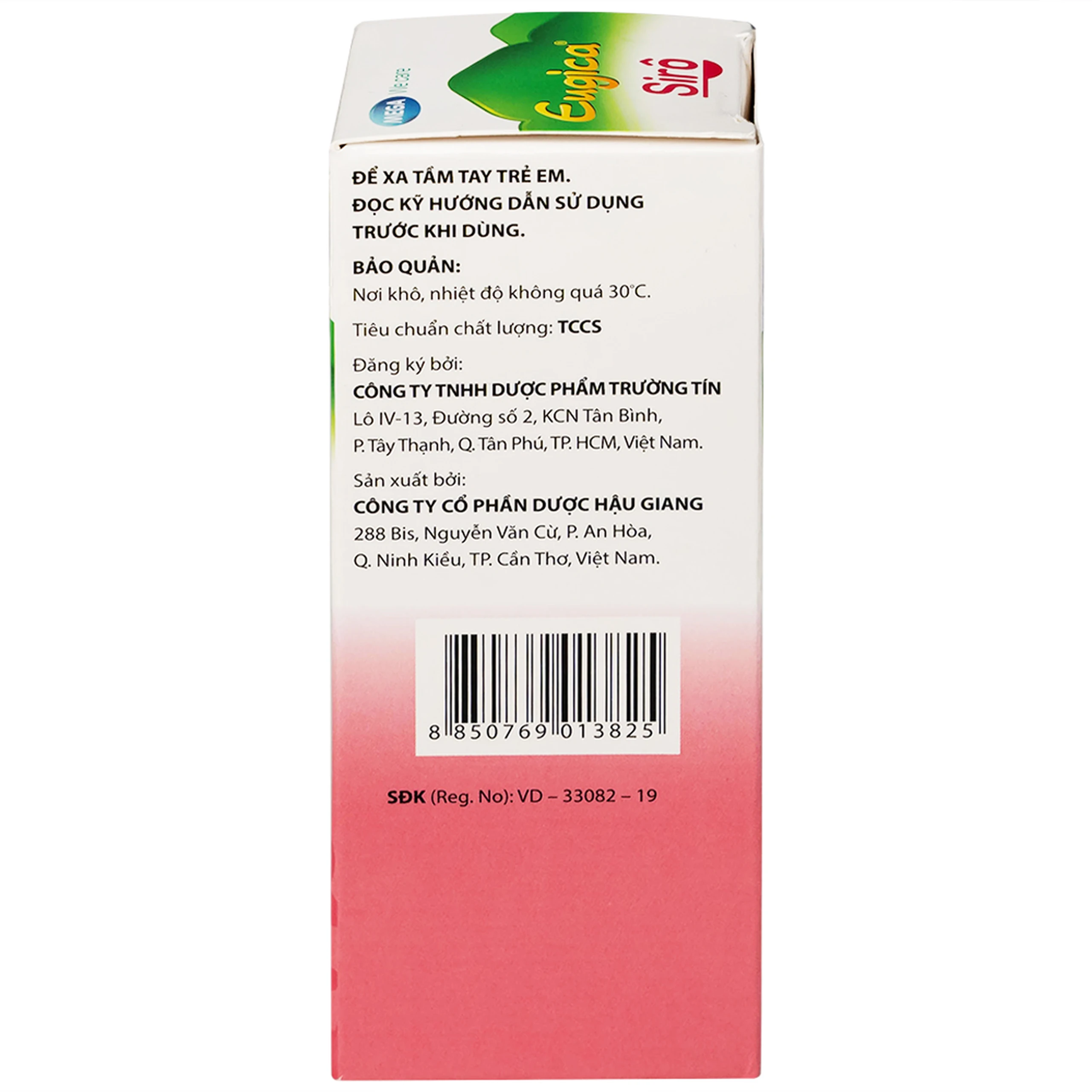 Siro Eugica DHG hỗ trợ điều trị ho, long đờm (100ml)