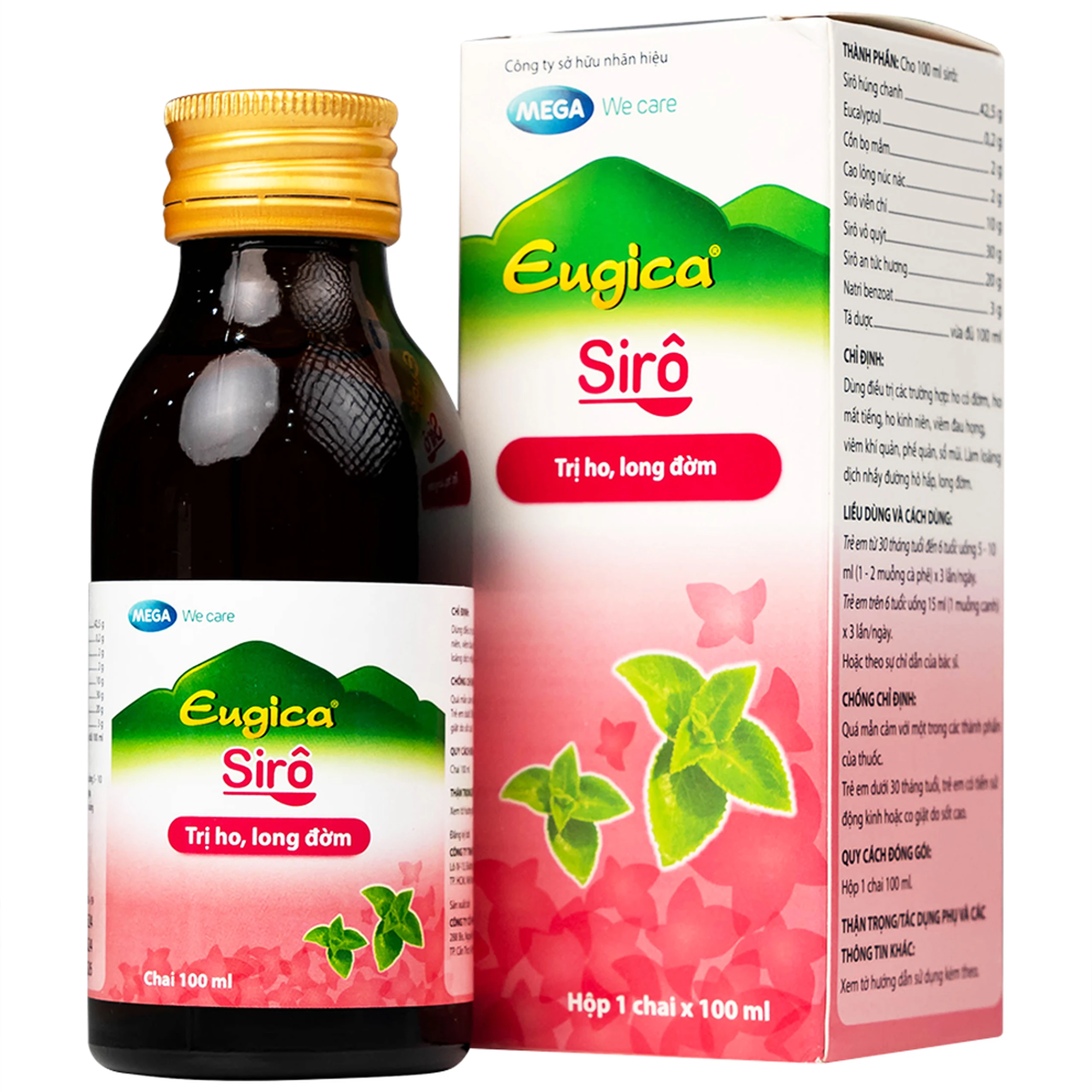 Siro Eugica DHG hỗ trợ điều trị ho, long đờm (100ml)