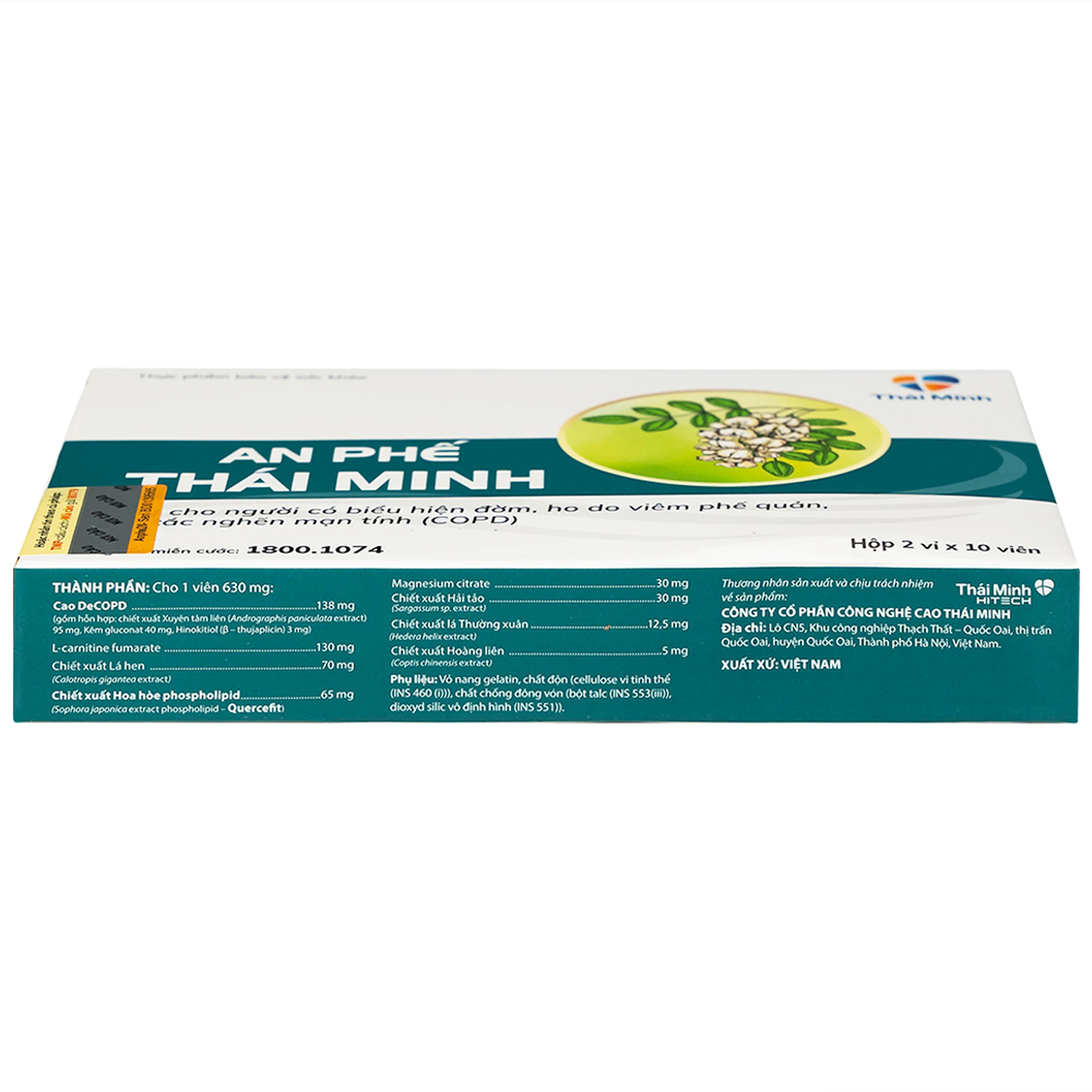 Viên uống An Phế Thái Minh hỗ trợ giảm đờm, giảm ho (2 vỉ x 10 viên) 6
