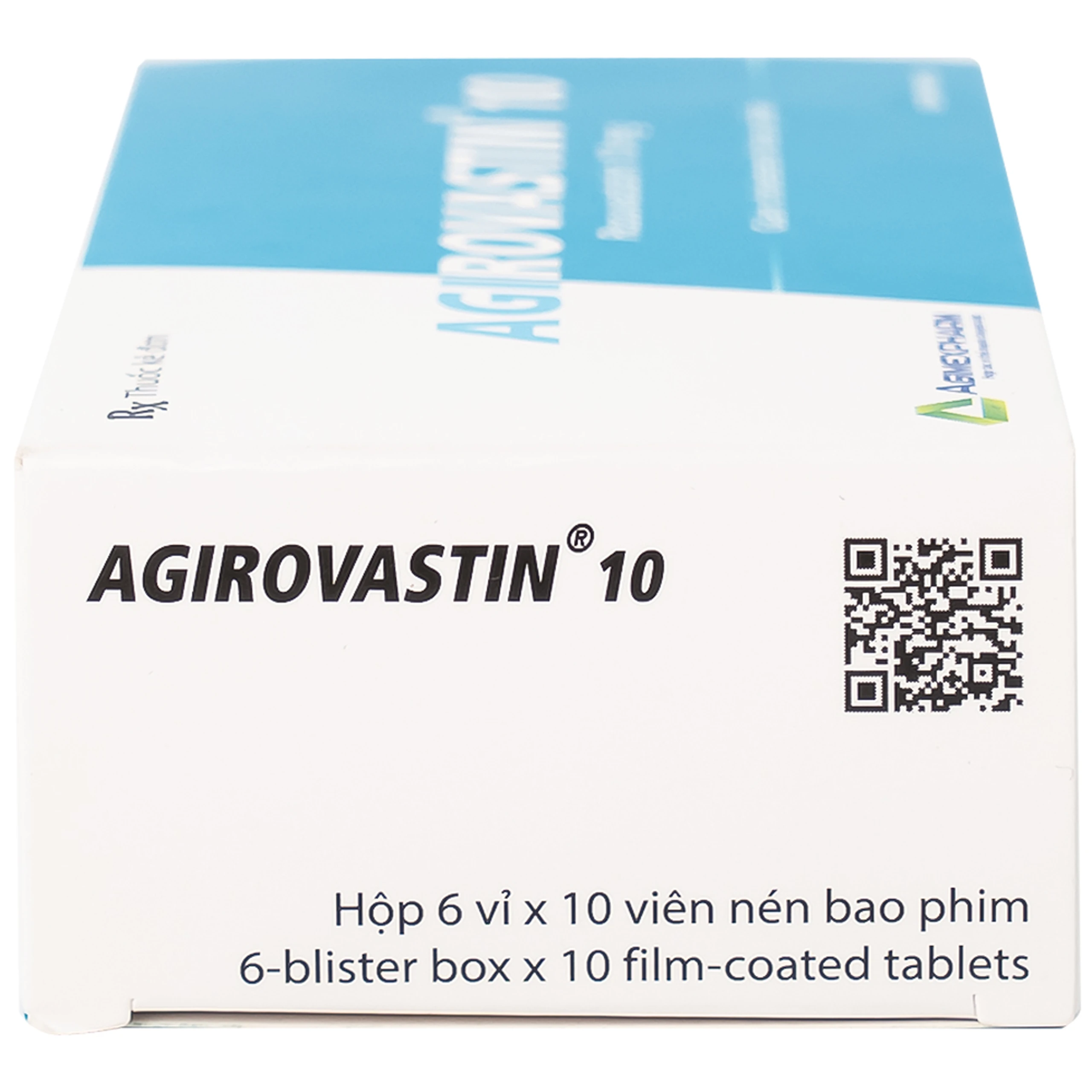 Thuốc Agirovastin 10 Agimexpharm điều trị tăng cholesterol máu (6 vỉ x 10 viên)