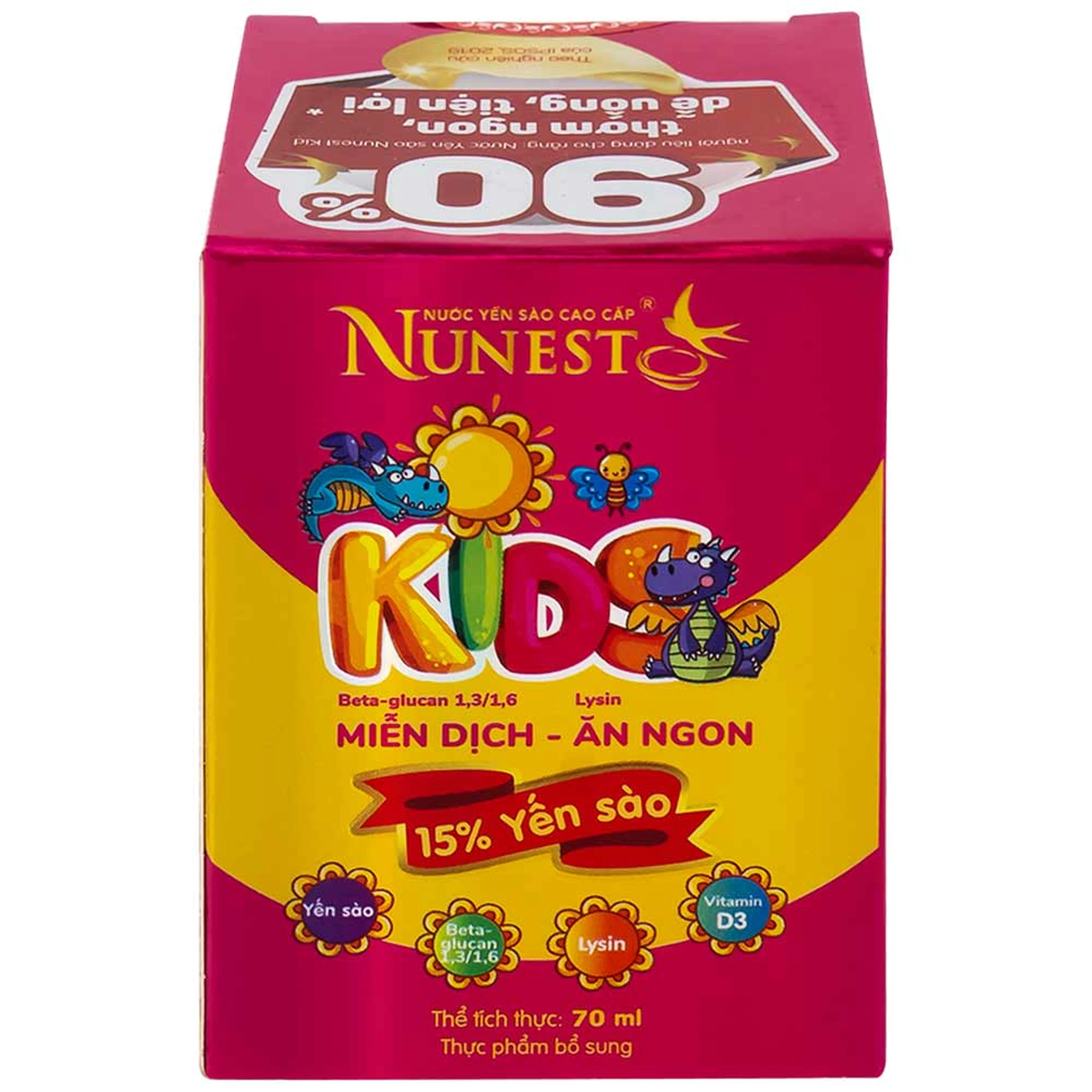 Nước Yến Sào Cao Cấp Cho Trẻ Em Nunest Kid Lốc 3+1 (70ml)