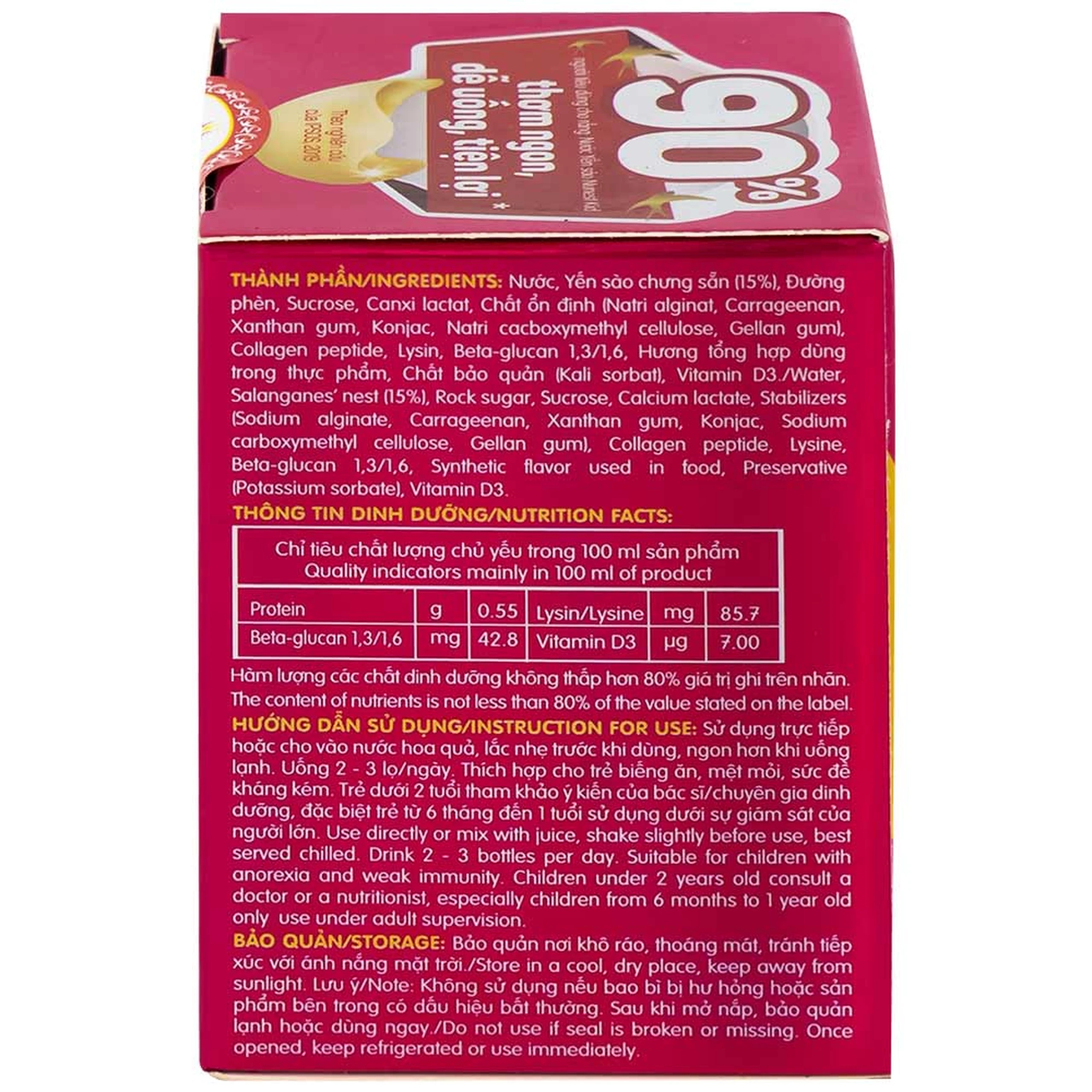 Nước Yến Sào Cao Cấp Cho Trẻ Em Nunest Kid Lốc 3+1 (70ml)