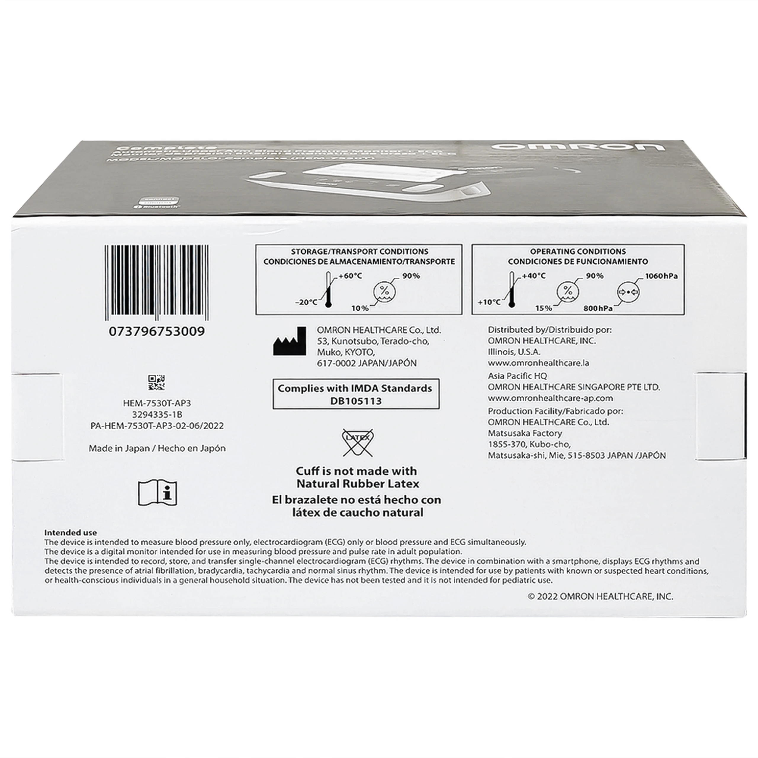 Máy đo huyết áp và Điện tâm đồ ECG Omron HEM 7530T giúp cảnh báo rối loạn nhịp tim, đột quỵ