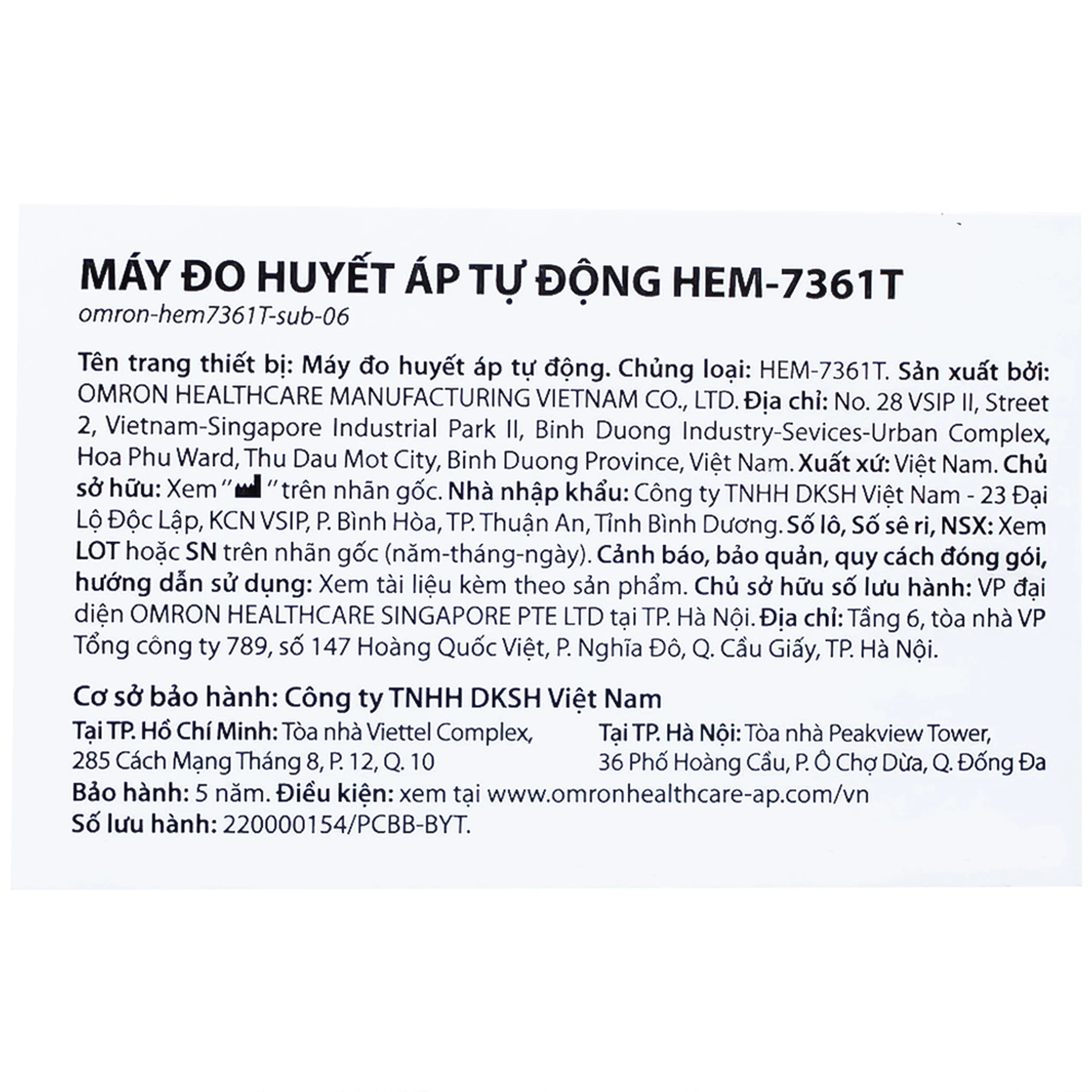 Máy đo huyết áp bắp tay Omron HEM 7361T Afib hỗ trợ đo huyết áp, cảnh báo đột quỵ