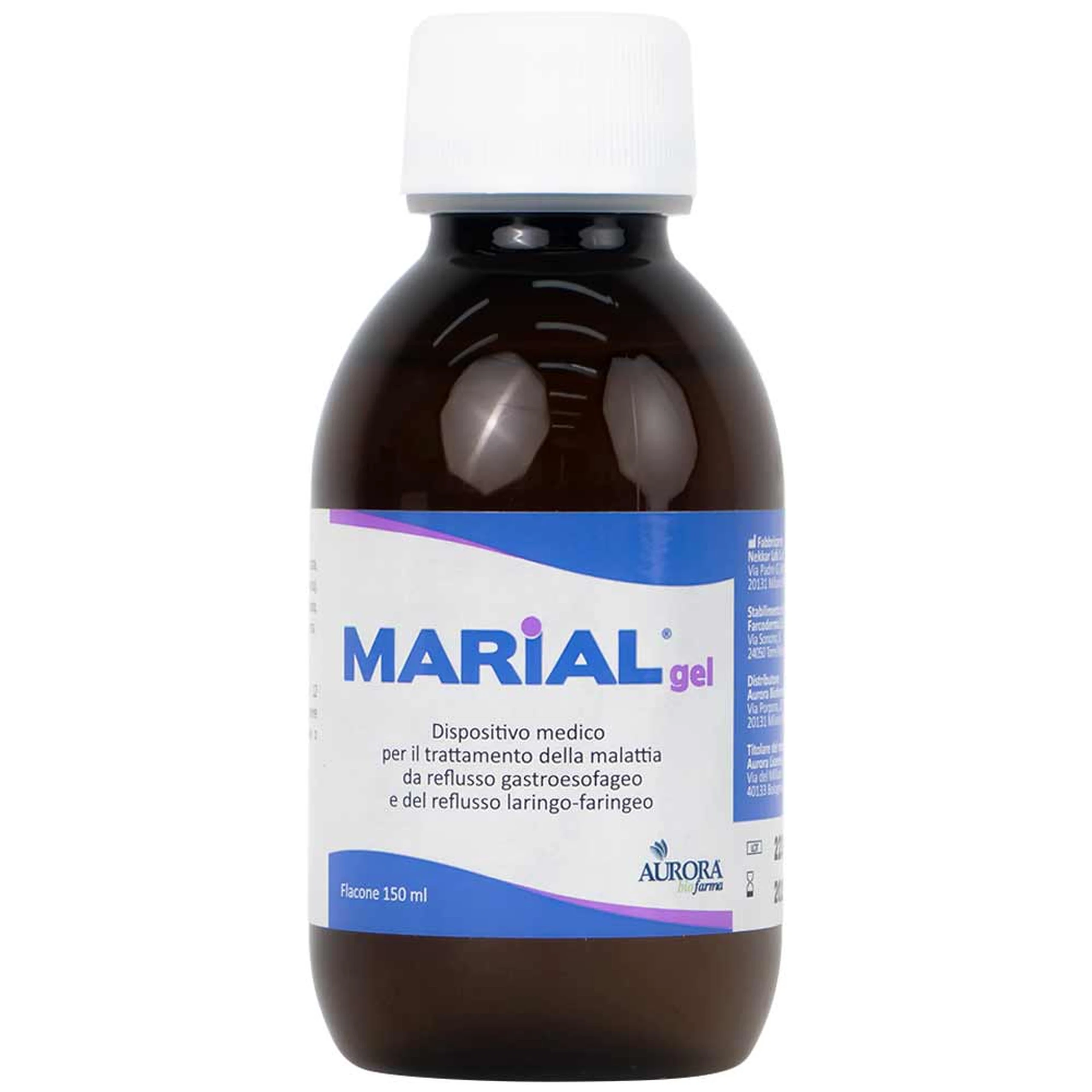 Marial Gel 150ml chống trào ngược dạ dày thực quản, ợ chua, khó tiêu, bảo vệ và tái tạo phục hồi niêm mạc họng